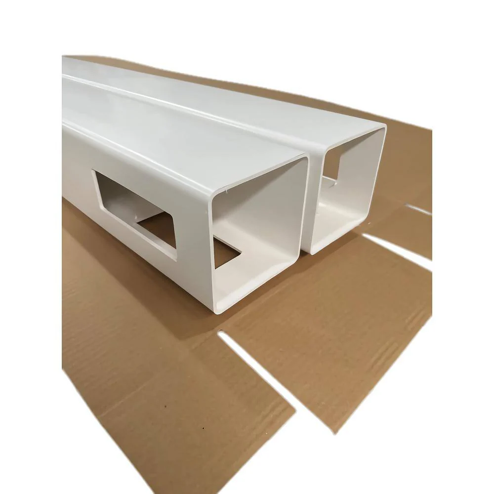 cadeninc 5 in. x 8 ft. White Vinyl Routed Fence Corner Post Set, Caps Included - Image 4