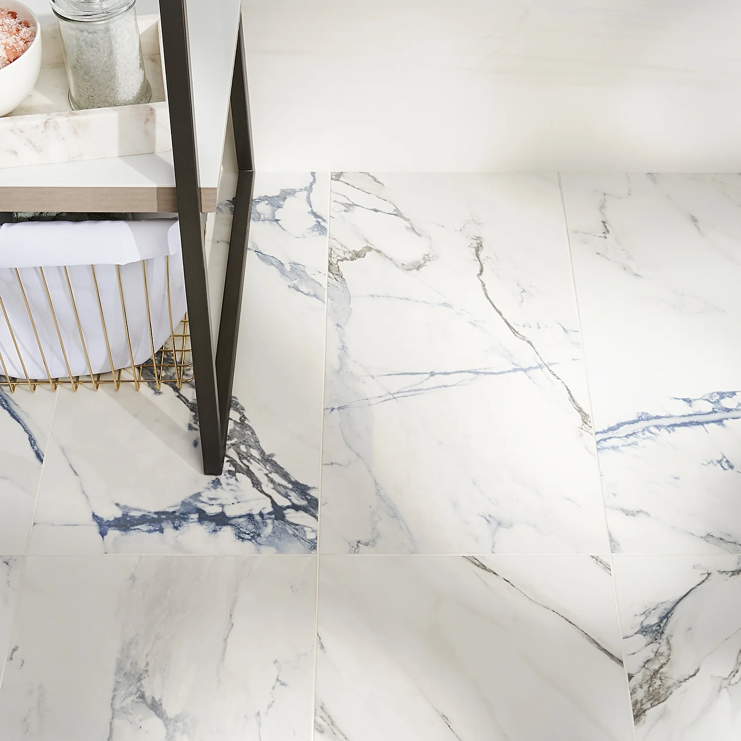 Calacatta Azur Matte Porcelain Tile 12x24 - Lux Tile