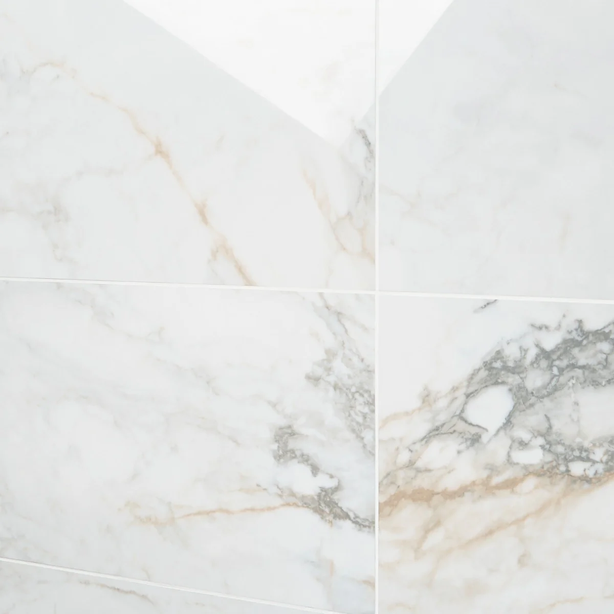 Calacatta Macchia White Gold 12x24 Marble Look Polished Porcelain Tile - Lux Tile - Image 3