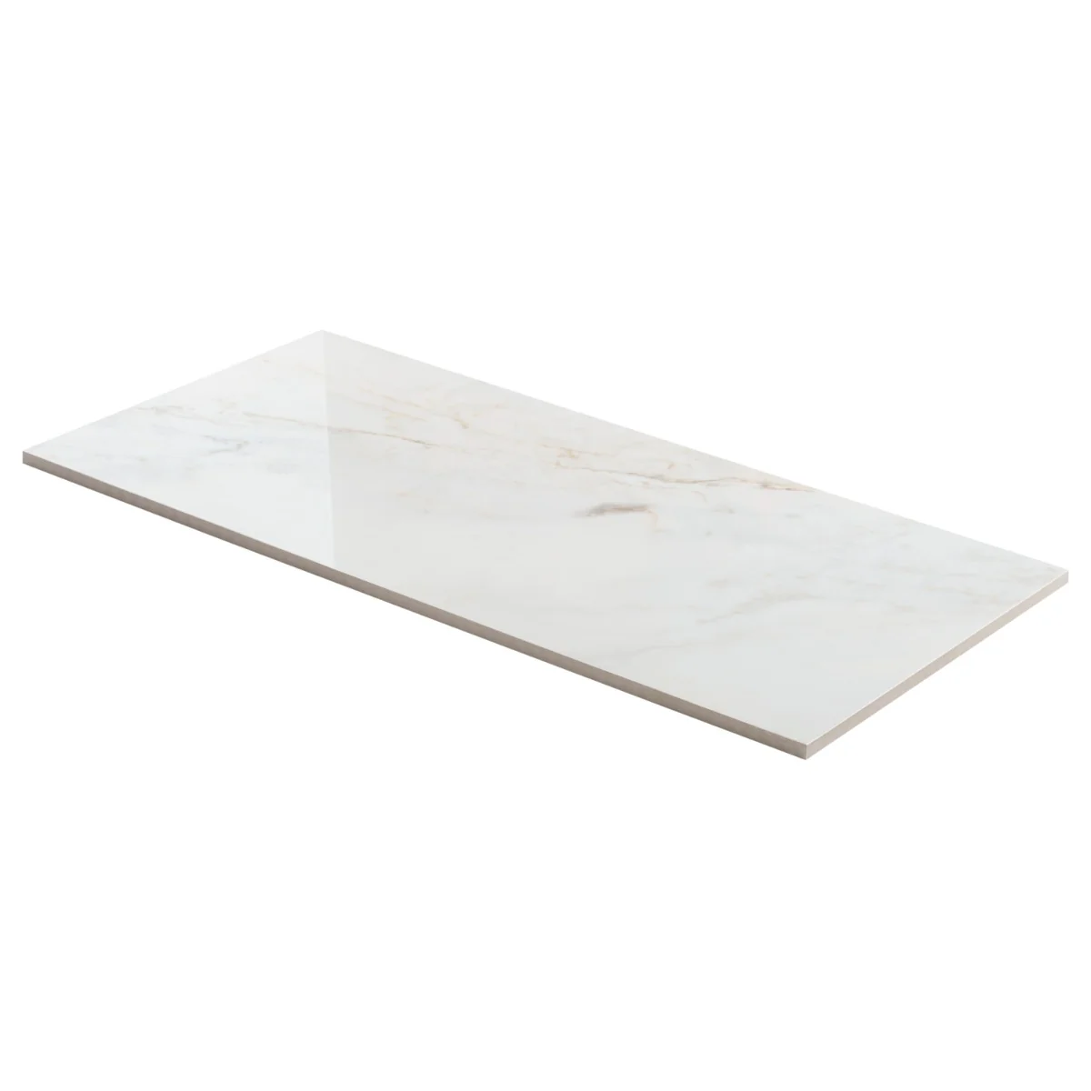 Calacatta Macchia White Gold 12x24 Marble Look Polished Porcelain Tile - Lux Tile - Image 5