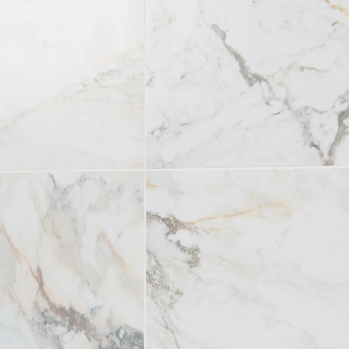 Calacatta Macchia White Gold 24x48 Marble Look Matte Porcelain Tile - Lux Tile - Image 3