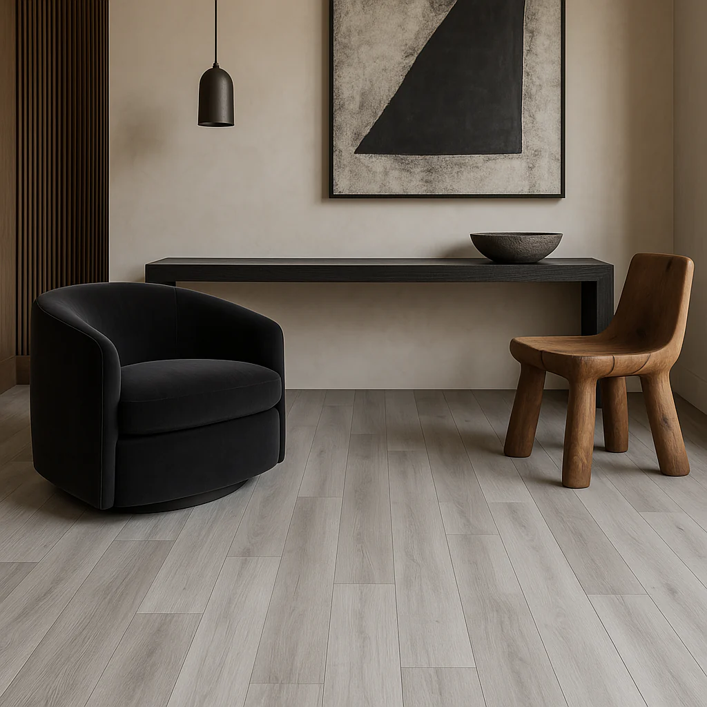 CALI Aqua Tough Premium Gray Ash Vinyl Plank Sample - Waterproof Flooring - Image 3