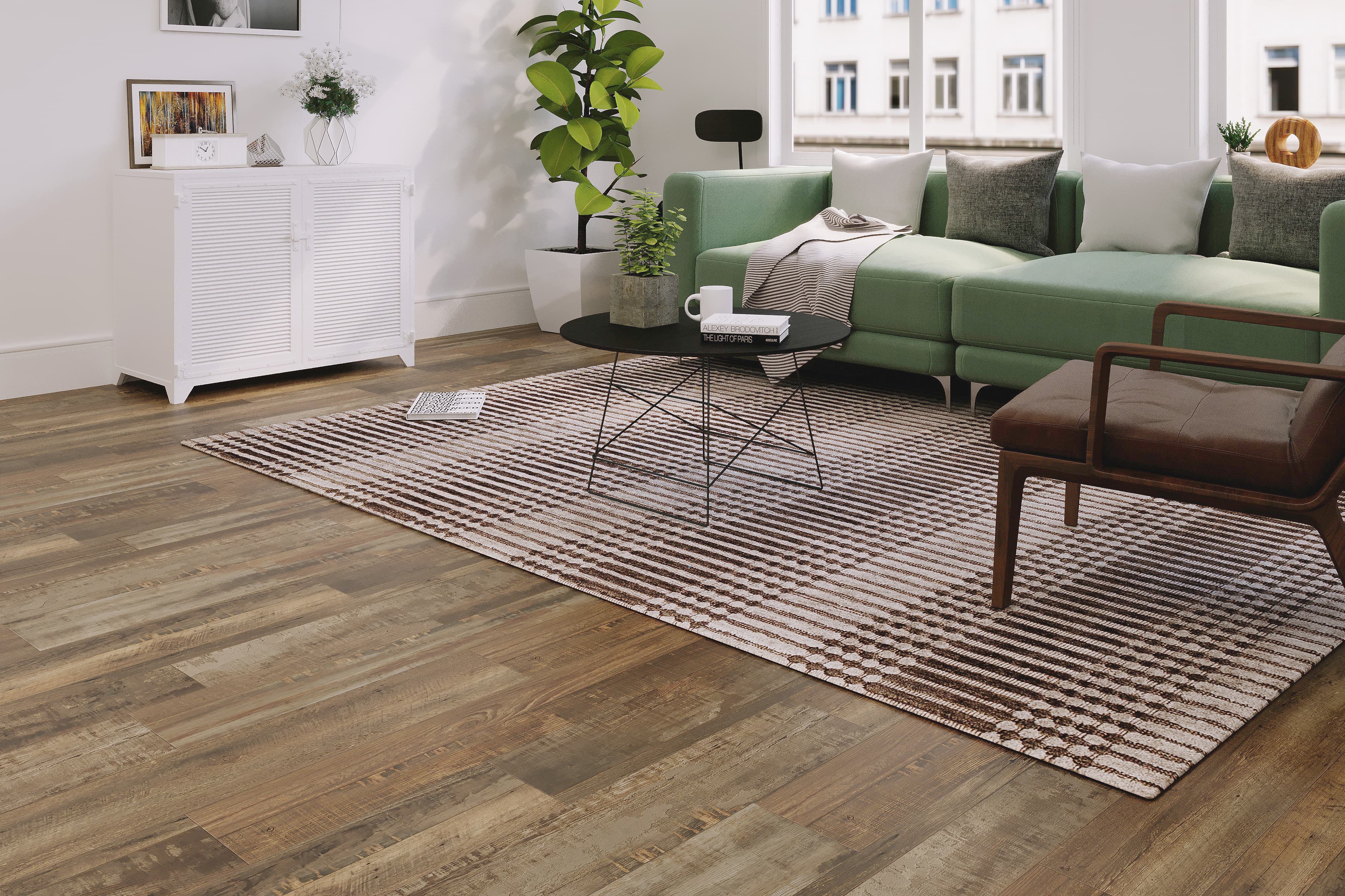 CALI Aqua Tough Redefined Pine 20-mil x 7-3/32-in W x 48-in L Waterproof Interlocking Luxury Vinyl Plank Flooring - Image 2