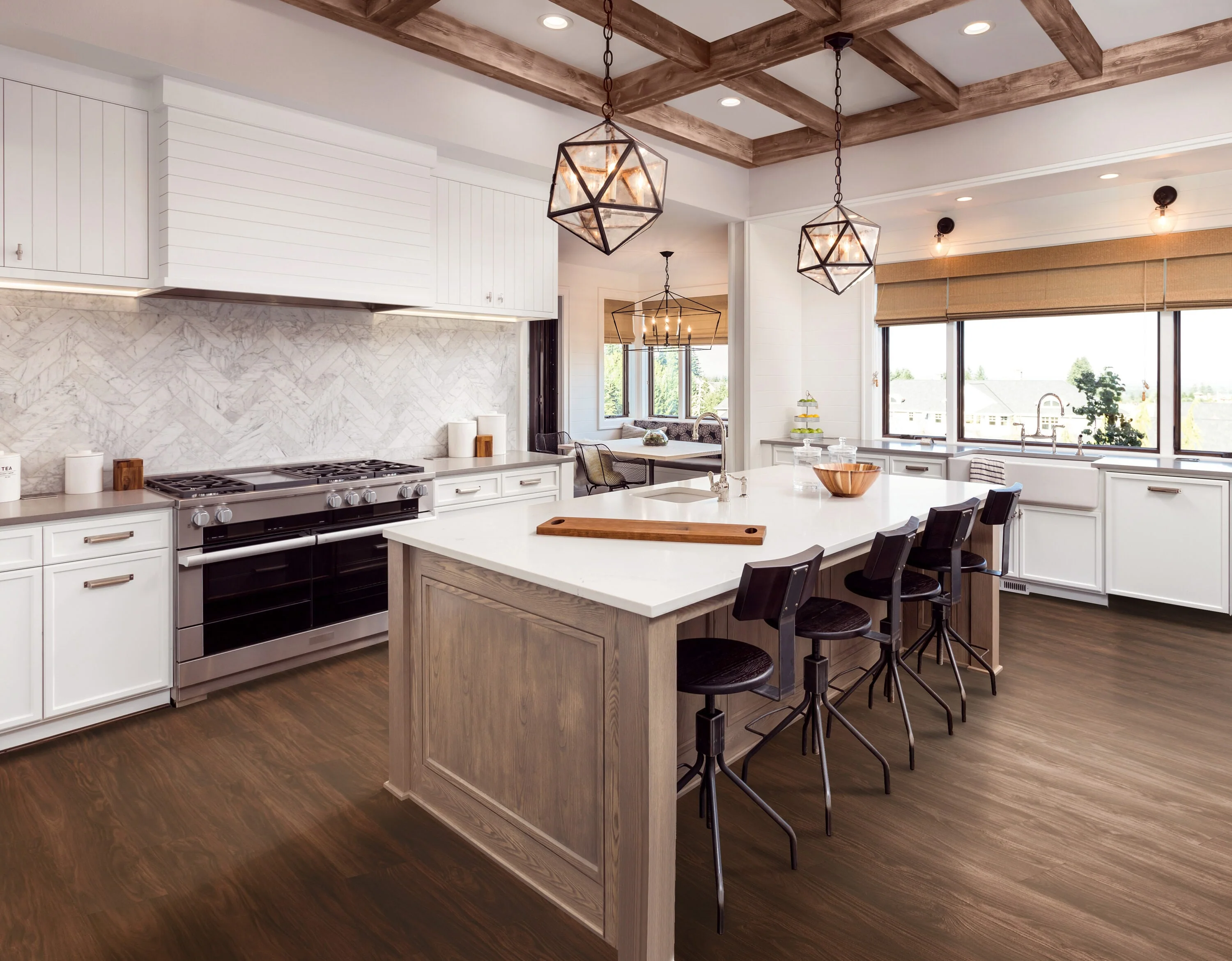 CALI Aqua Tough XL Island Acacia 20-mil x 9-in W x 60-in L Waterproof Interlocking Luxury Vinyl Plank Flooring - Image 2