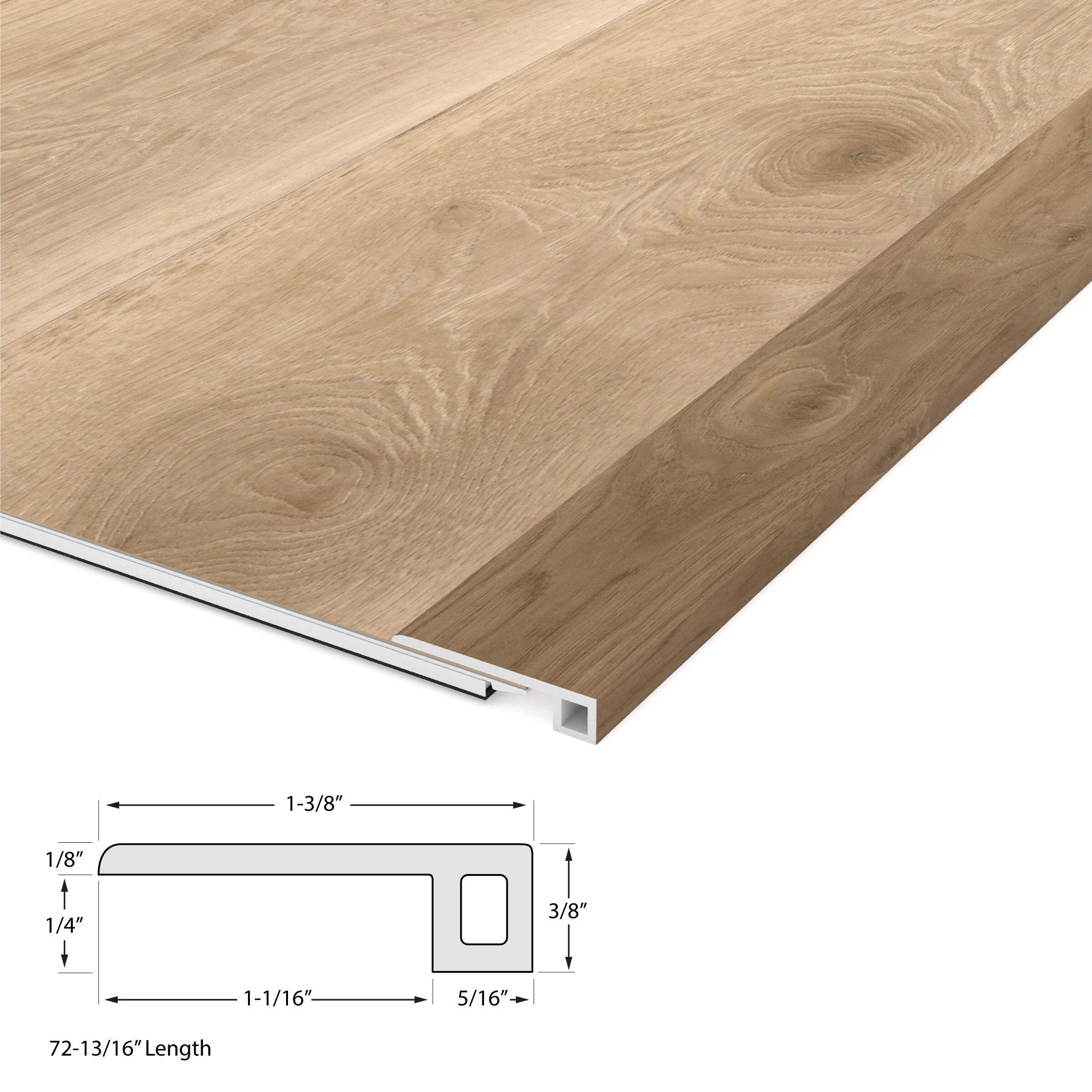 CALI Cantina Oak 1.37-in x 72-in Vinyl Floor Threshold - Image 2