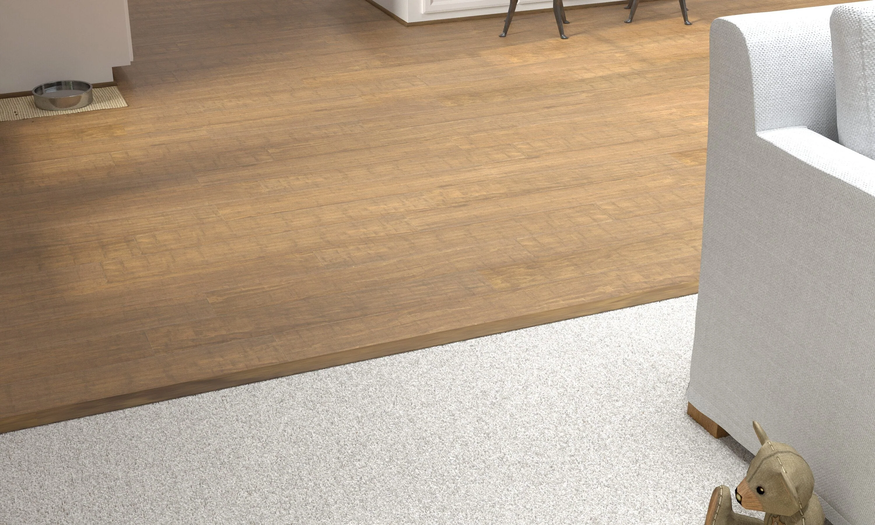 CALI Java 0.63-in T x 2-in W x 72-in L Solid Wood Floor T-Moulding - Image 3