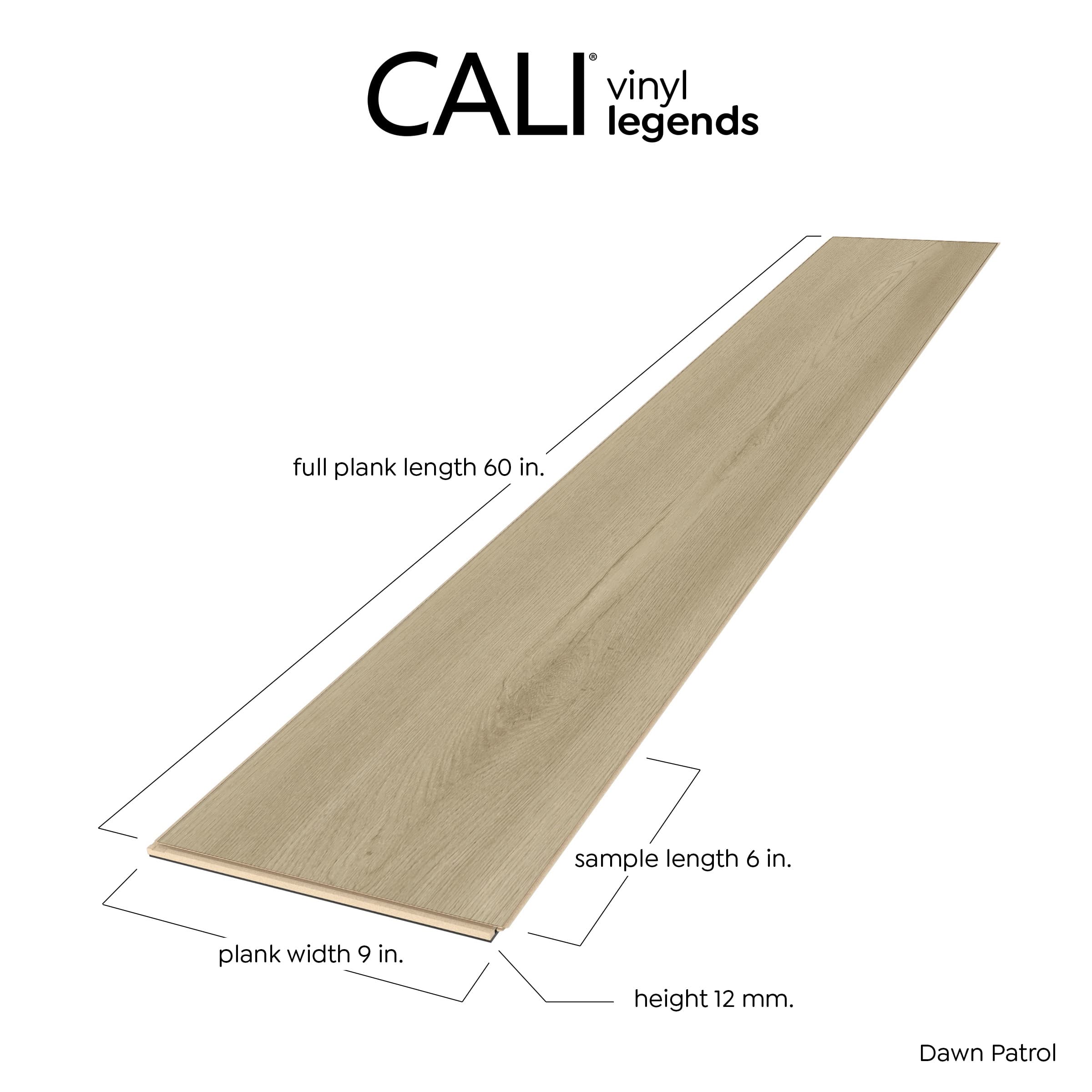 CALI Legends Dawn Patrol 12-mm x 9-in W x 60-in L Water Resistant Interlocking Luxury Vinyl Plank Flooring (22.44-sq ft/case)