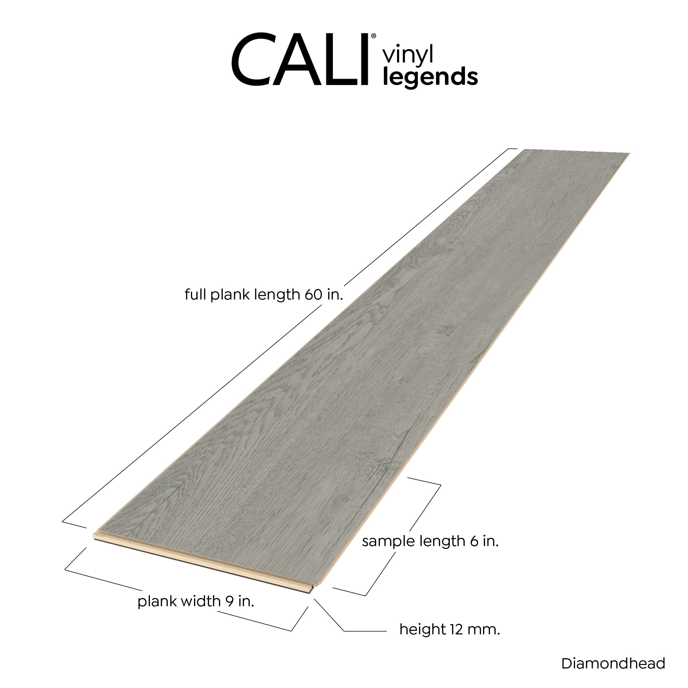 CALI Legends Diamondhead 12-mm x 9-in W x 60-in L Water Resistant Interlocking Luxury Vinyl Plank Flooring (22.44-sq ft/case)