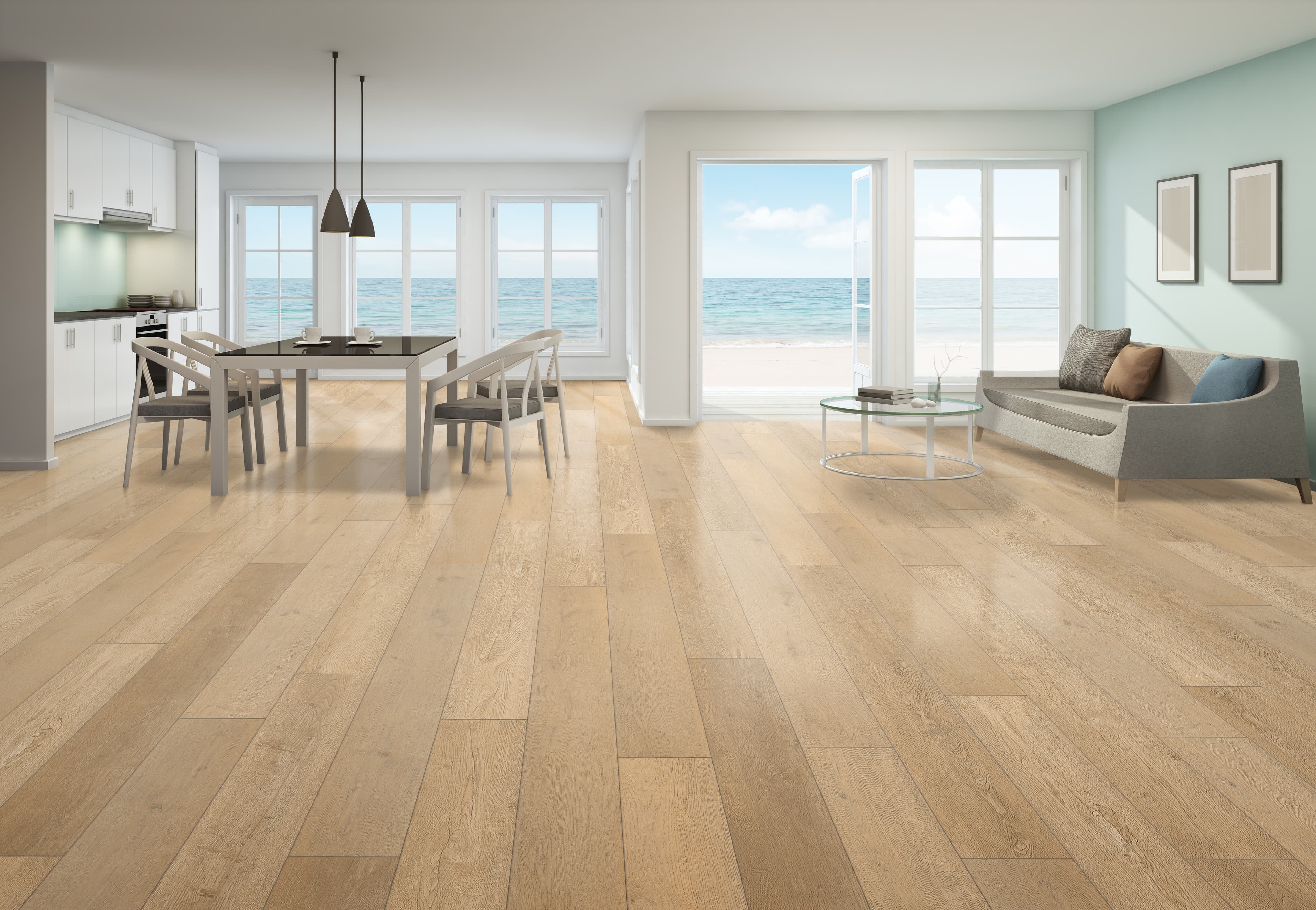 CALI Legends Laguna Sand 12-mm x 9-in W x 60-in L Water-Resistant Interlocking Luxury Vinyl Plank Flooring, 22.44 sq ft per Case - Image 2