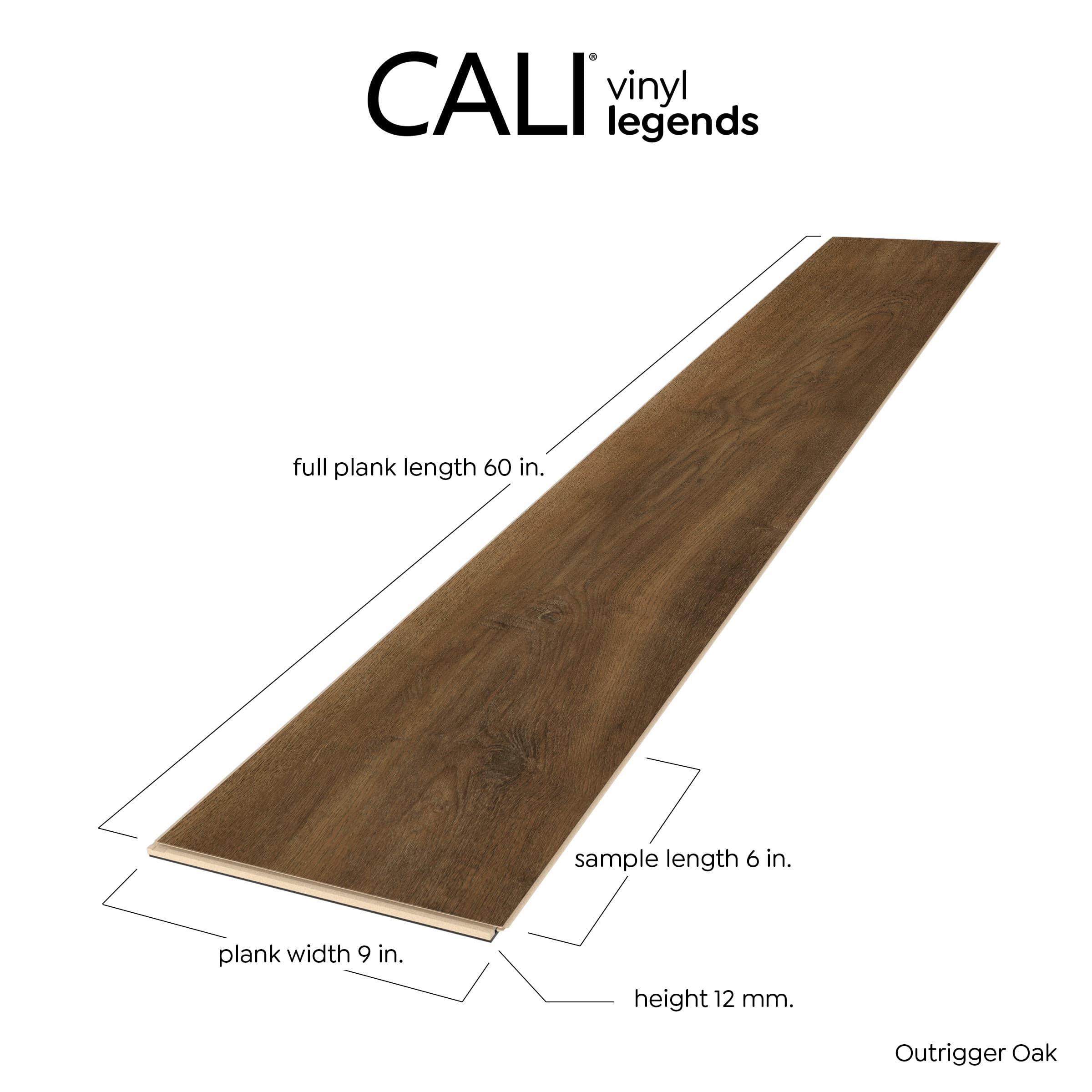 CALI Legends Outrigger Oak 12-mm x 9-in W x 60-in L Water Resistant Interlocking Luxury Vinyl Plank Flooring (22.44-sq ft/case)