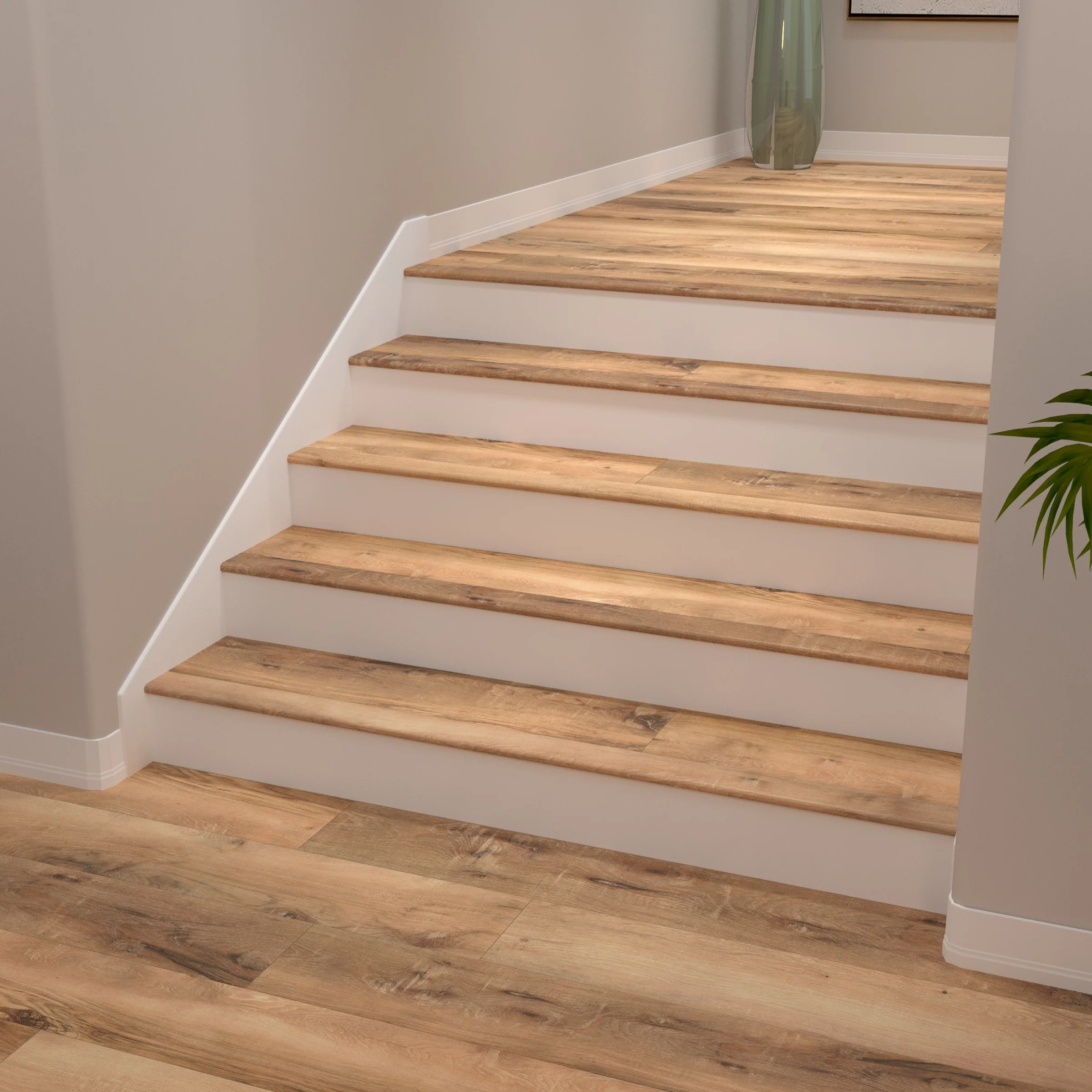 CALI Long-Board Vinyl Pro 2.06-in x 72.83-in North Shore Oak Prefinished Stair Nosing - Image 6