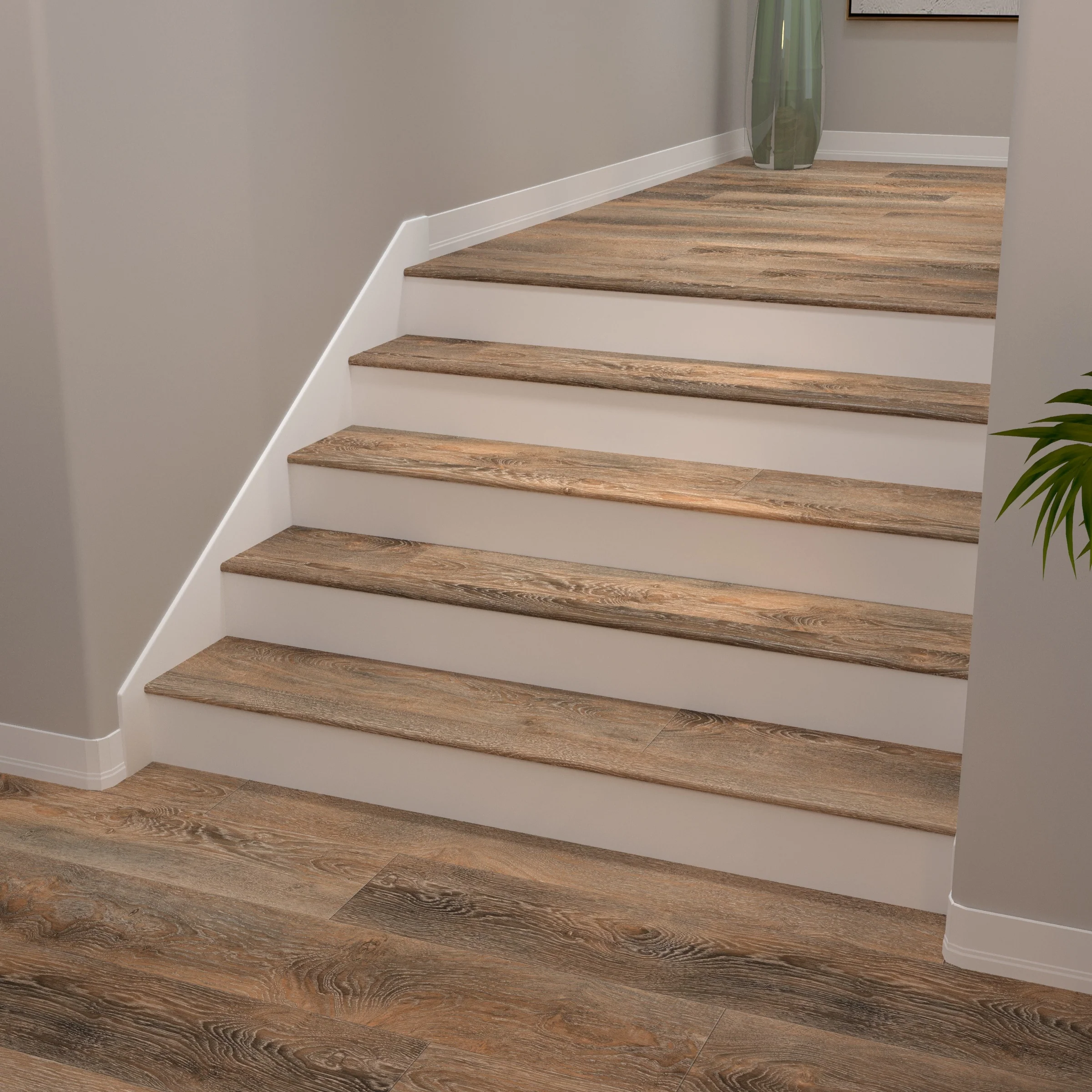 CALI Long-Board Vinyl Pro 2.06-in x 72.83-in Osprey Oak Prefinished Stair Nosing - Image 4