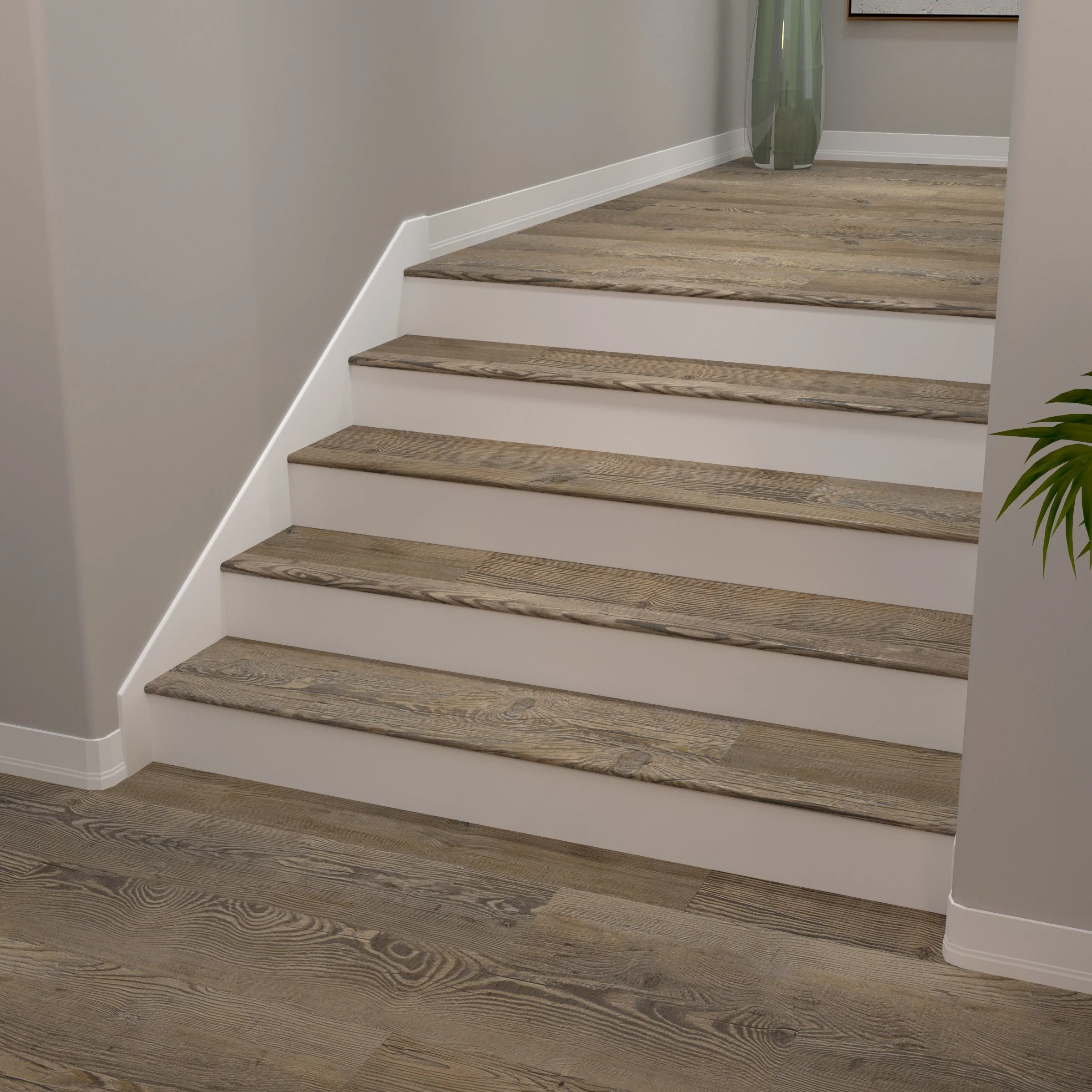 CALI Long-Board Vinyl Pro 2.06-in x 72.83-in Point Break Pine Prefinished Stair Nosing - Image 4