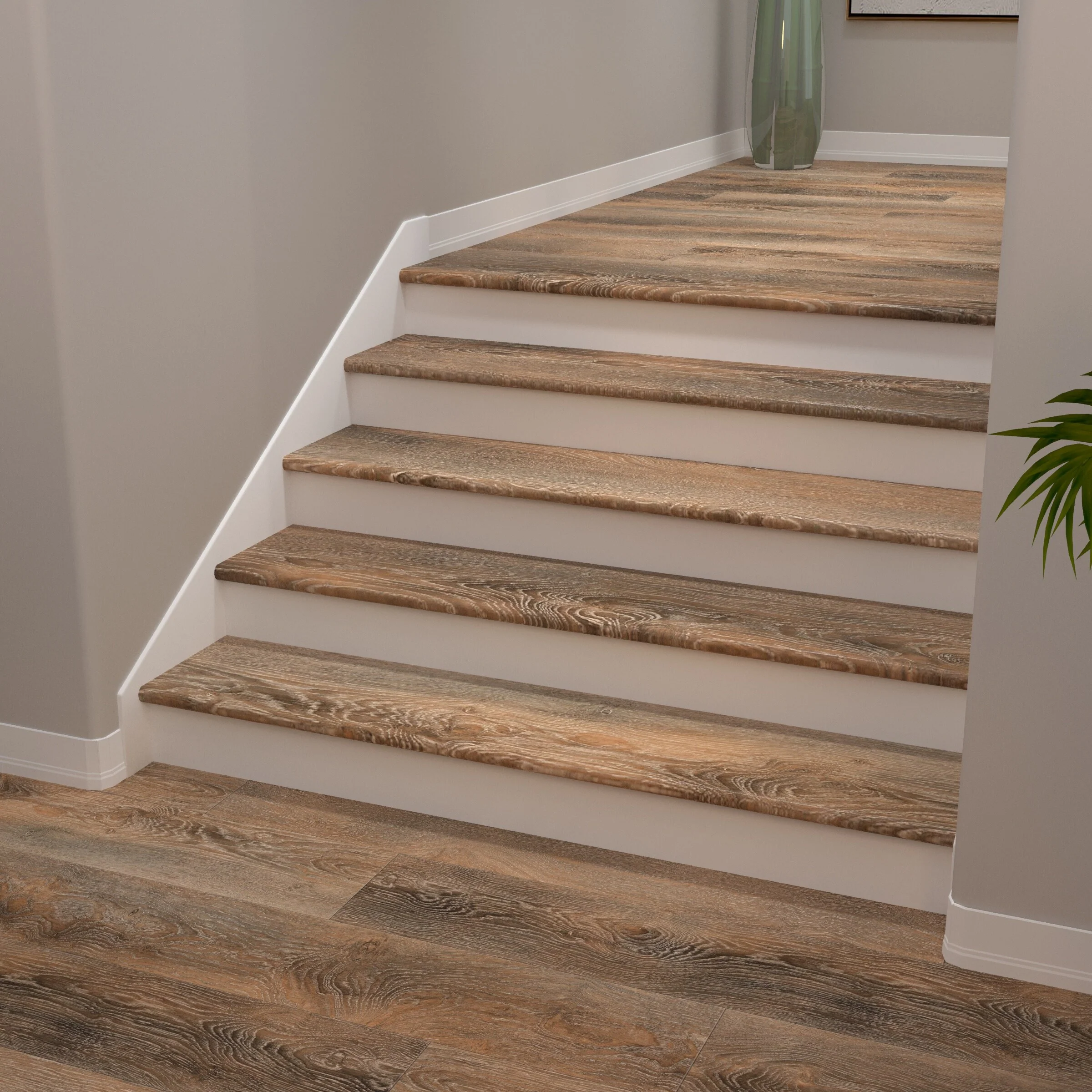 CALI Longboards Vinyl Pro 11.5-in x 48-in Osprey Oak Stair Tread - Image 4