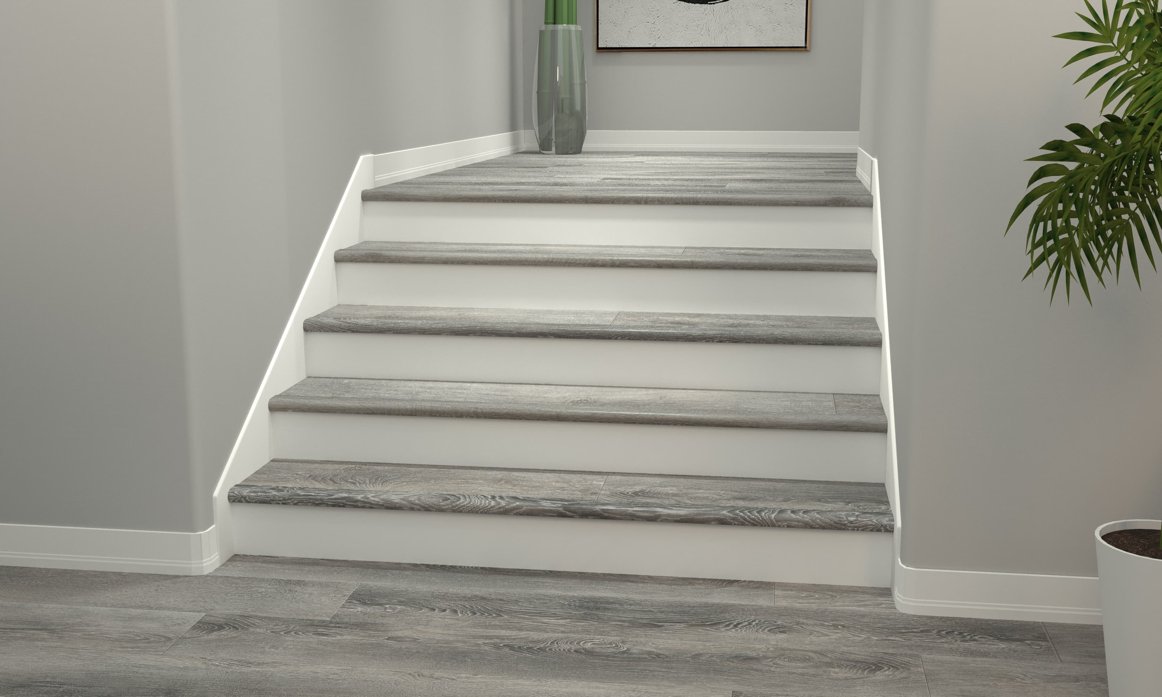 CALI Longboards Vinyl Pro 2.06-in x 72.83-in Oceanic Oak Prefinished Stair Nosing - Image 3