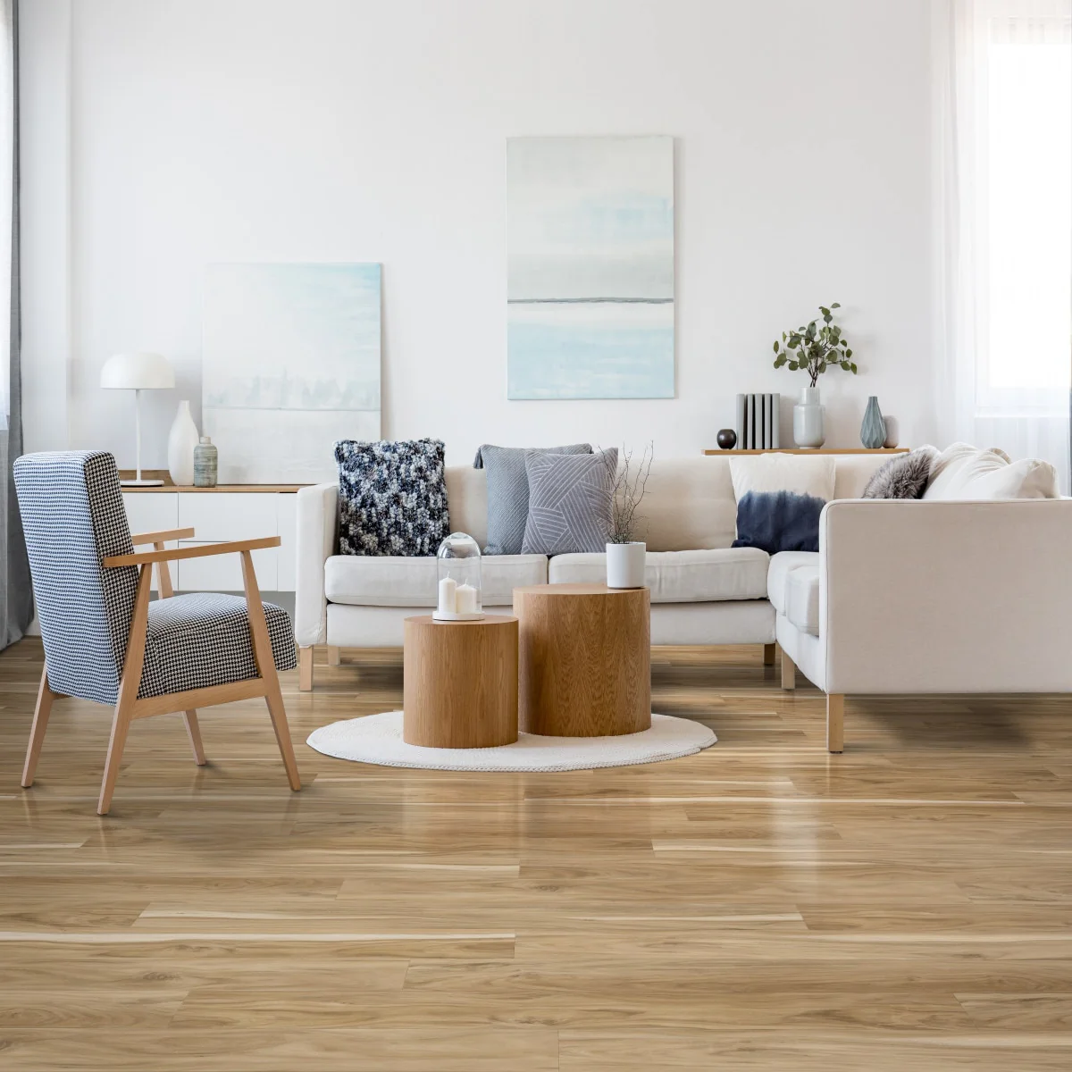 CALI Mute Step Coastal Eucalyptus 6.5-mm x 7-in W x 48-in L Water Resistant Luxury Vinyl Plank Flooring (24.03-sq ft/case) - Image 2