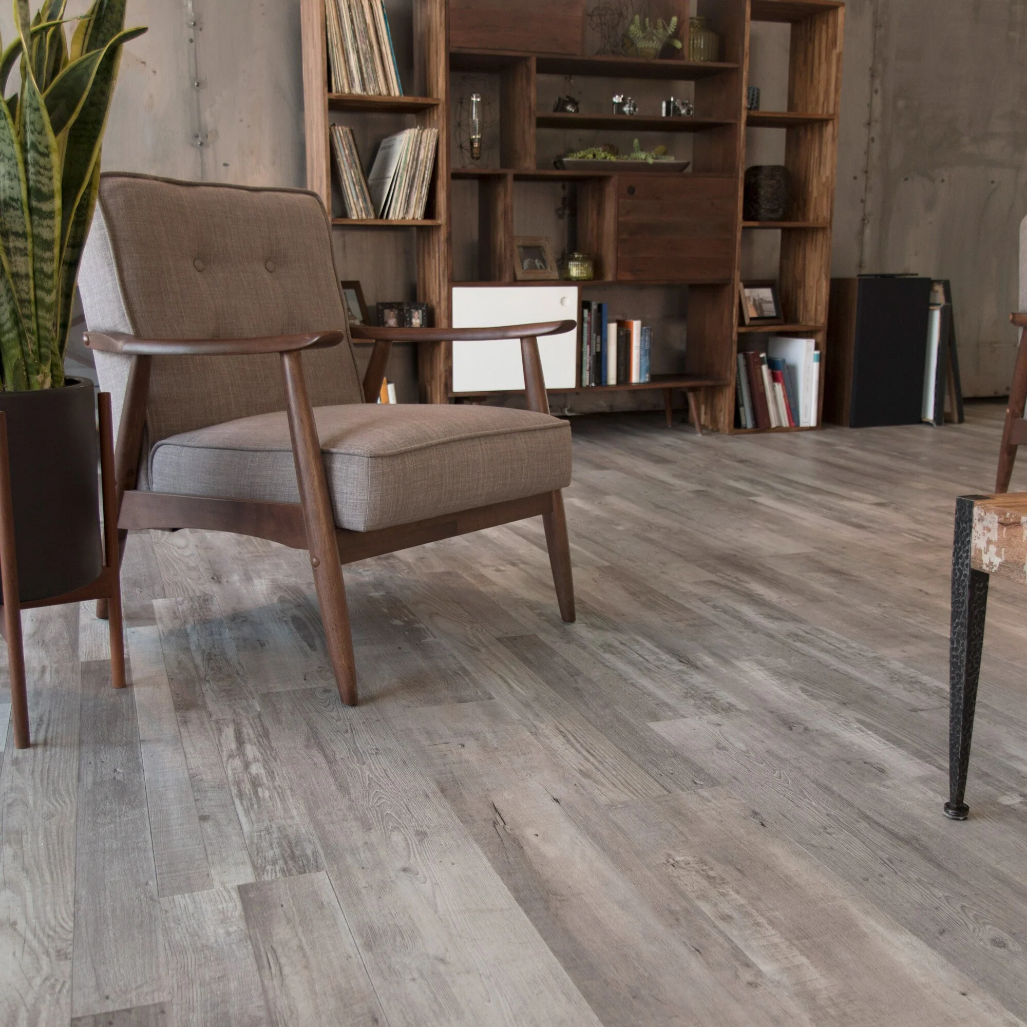 CALI Pro Classic Gray Ash 5.5-mm x 7-in W x 48-in L Waterproof Interlocking Luxury Vinyl Plank Flooring (23.77-sq ft/case) - Image 2