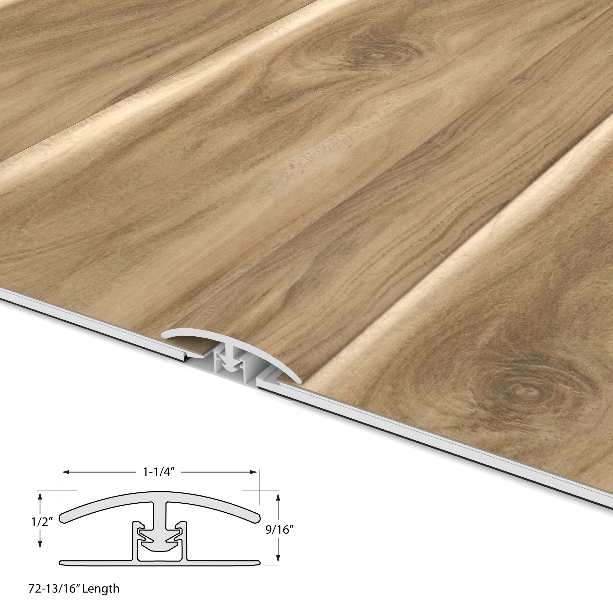 CALI Pro with Mute Step Coastal Eucalyptus 1.25-in x 72-in Vinyl Floor T-Moulding - Image 2