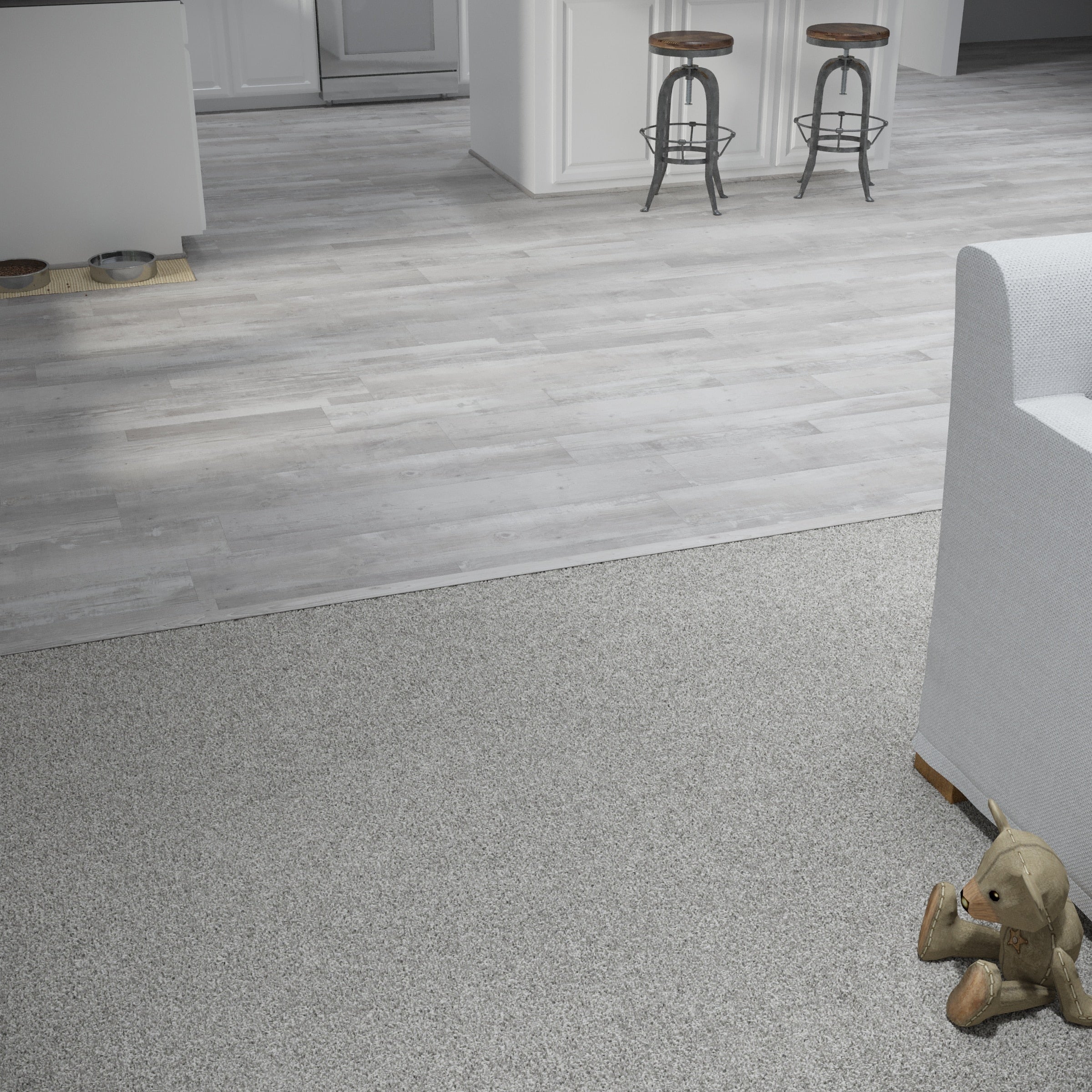 CALI Pro with Mute Step Gray Ash 0.56-in T x 1.25-in W x 72-in L Vinyl Floor T-Moulding - Image 6