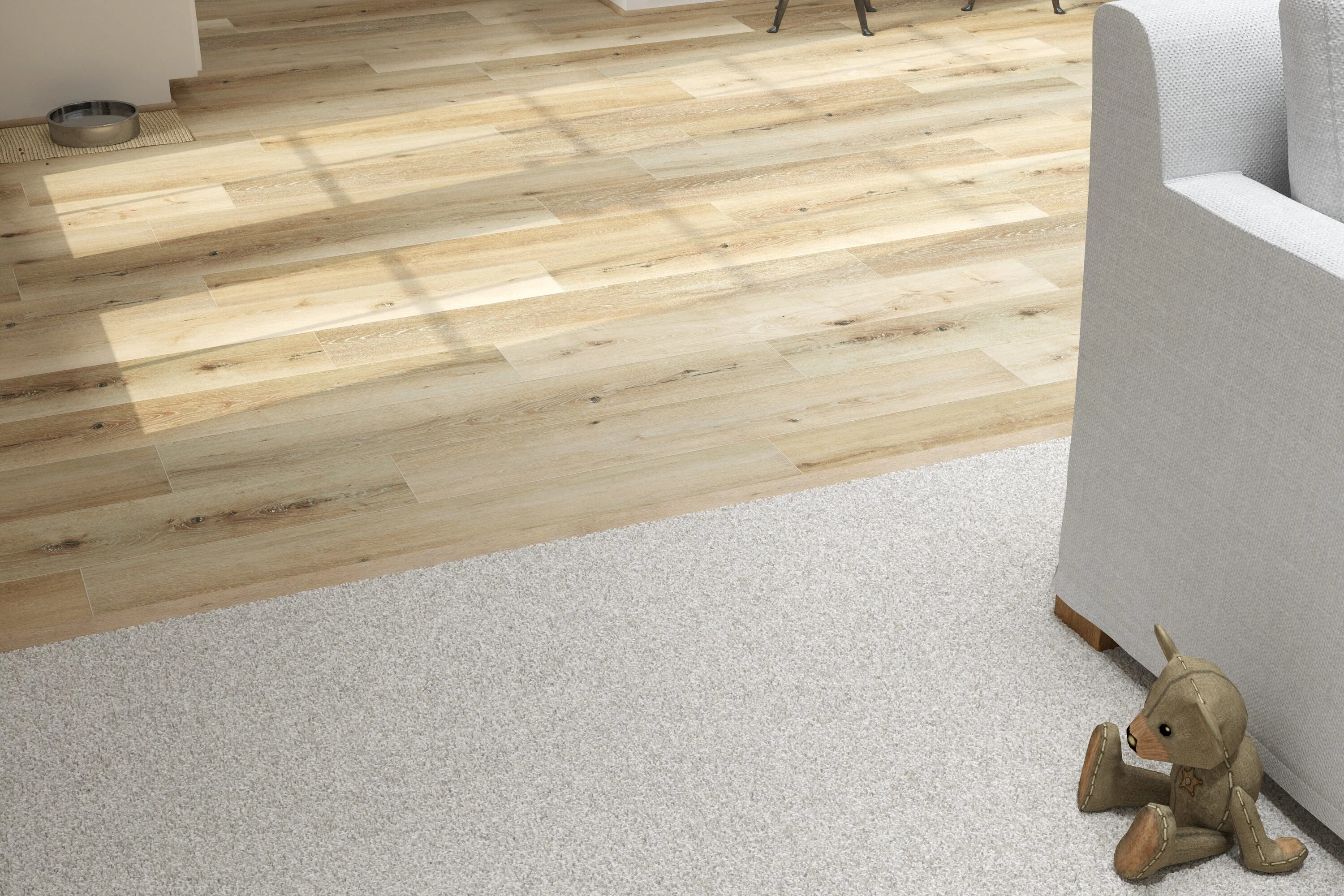 CALI Pro with Mute Step Natural Elm 1.25-in x 72-in Vinyl Floor T-Moulding - Image 6