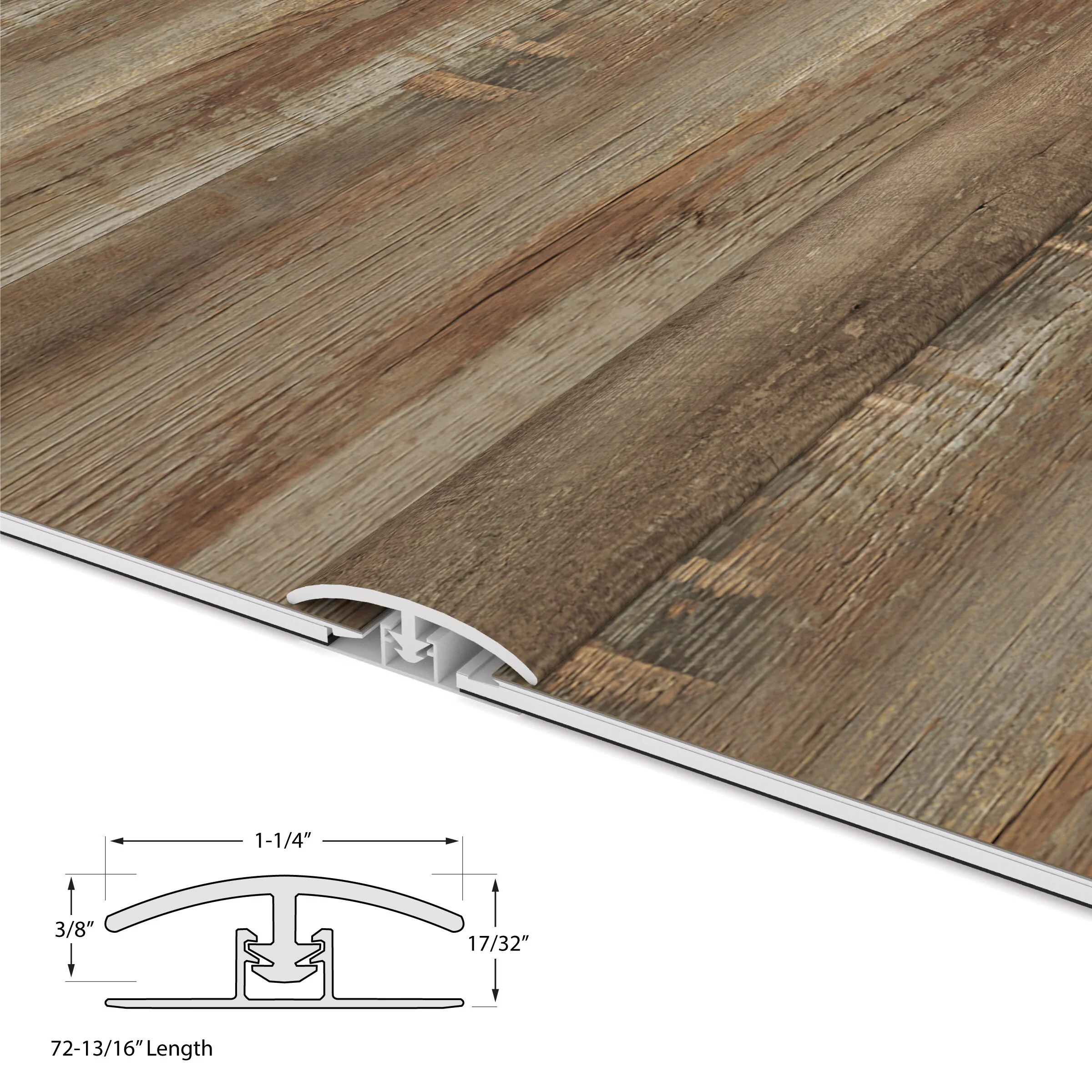 CALI Pro with Mute Step Redefined Pine 0.56-in T x 1.25-in W x 72-in L Vinyl Floor T-Moulding - Image 2
