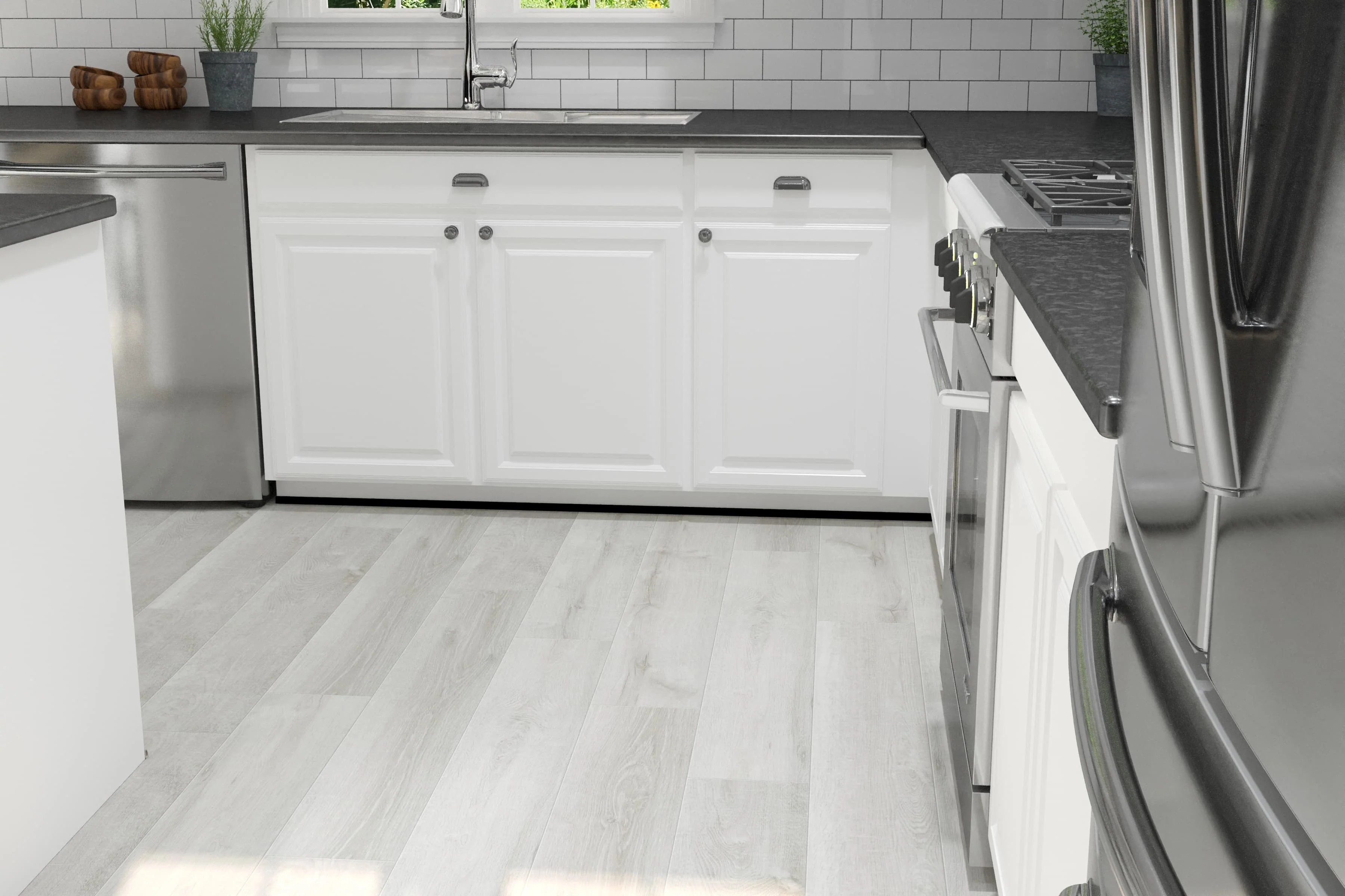 CALI Sample – Cali Vinyl White Aspen Luxury Vinyl Plank, 48 in x 7.25 in, 6.5 mm - Image 3