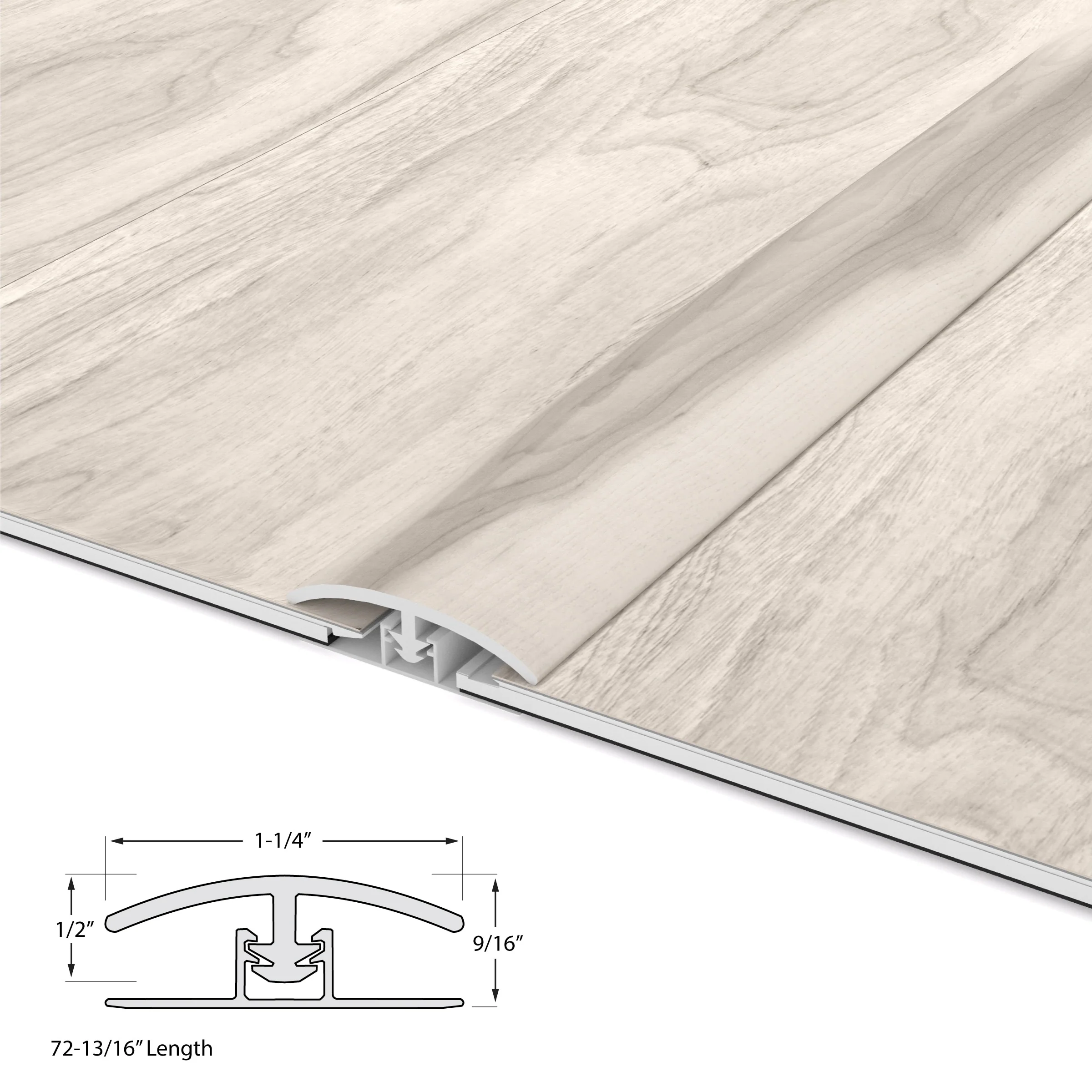 CALI Seascape Hickory 1.25-in x 72-in Vinyl Floor T-Moulding - Image 3