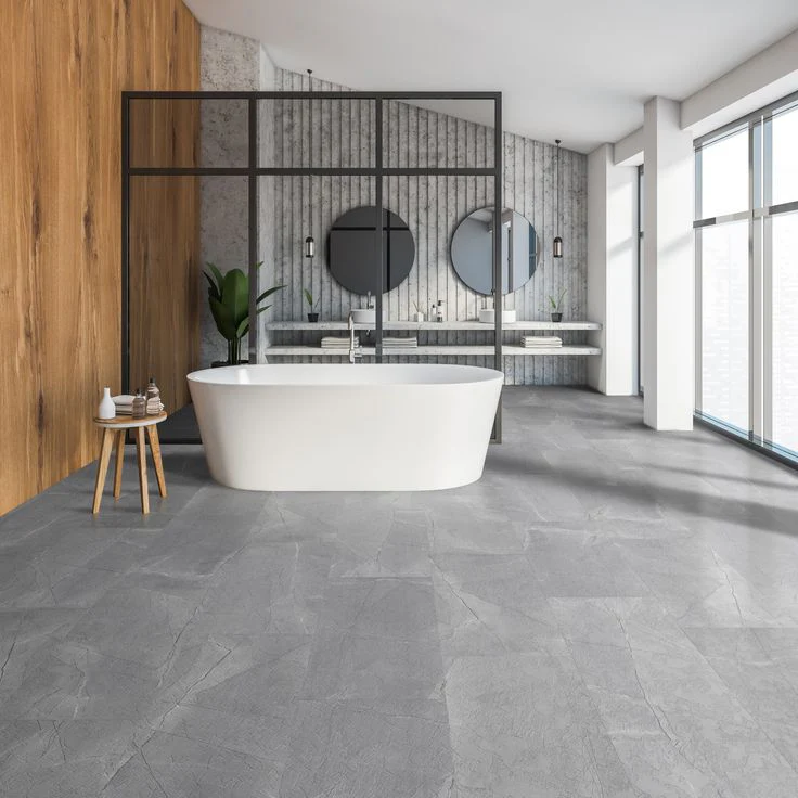 CALI Shorebreak Tiburon Marble 12-mm T x 11-13/16-in W x 23-5/8-in L Waterproof Tile Look Laminate Flooring (15.5-sq ft / Carton) - Image 4