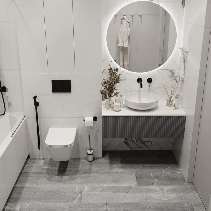 CALI Shorebreak Tiburon Marble 12-mm T x 11-13/16-in W x 23-5/8-in L Waterproof Tile Look Laminate Flooring (15.5-sq ft / Carton) - Image 7