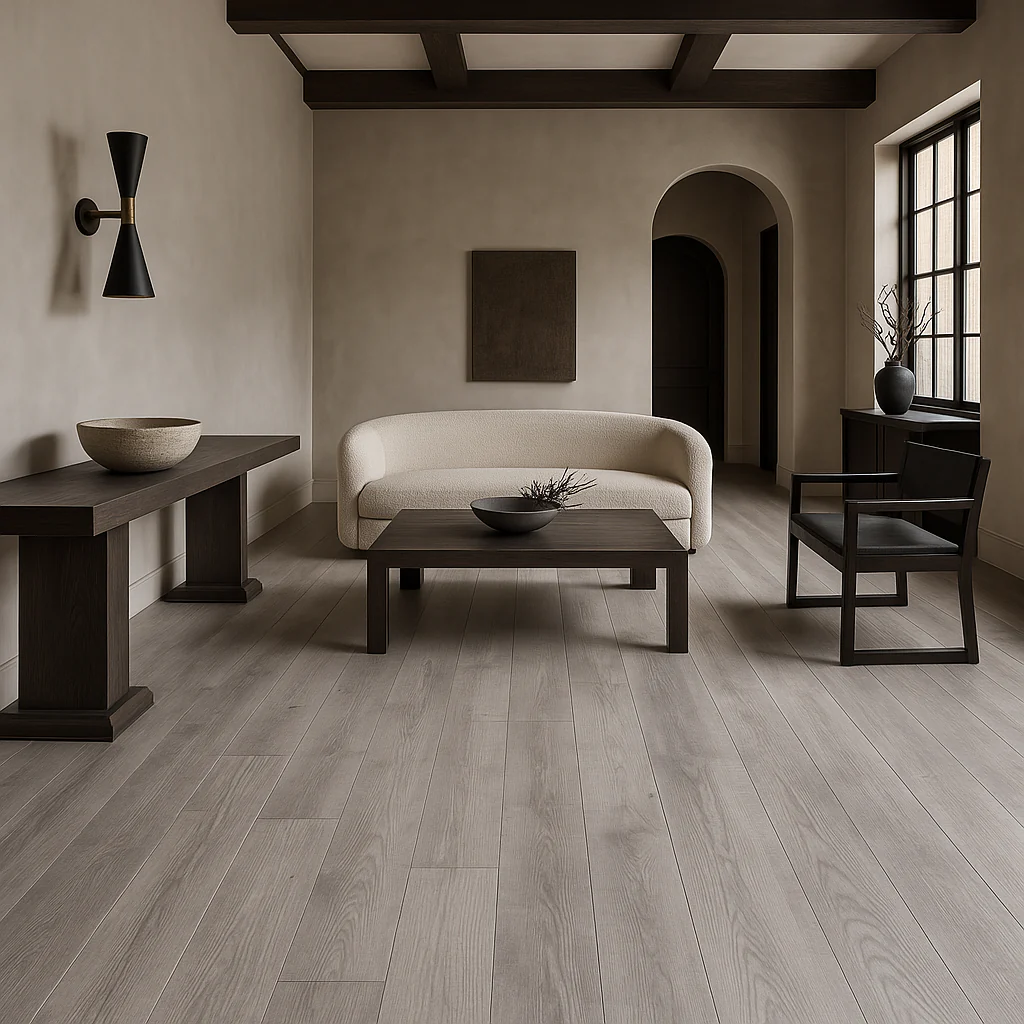 CALI Vinyl Aqua Tough Gray Ash Waterproof Luxury Vinyl Plank Sample - Image 3