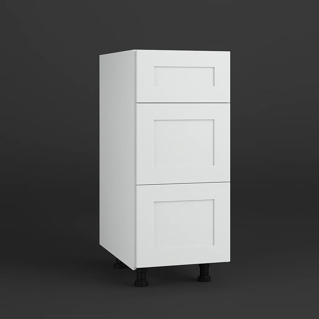 Cambridge Everest 30 in. Shaker Drawer Base Kitchen Cabinet in White