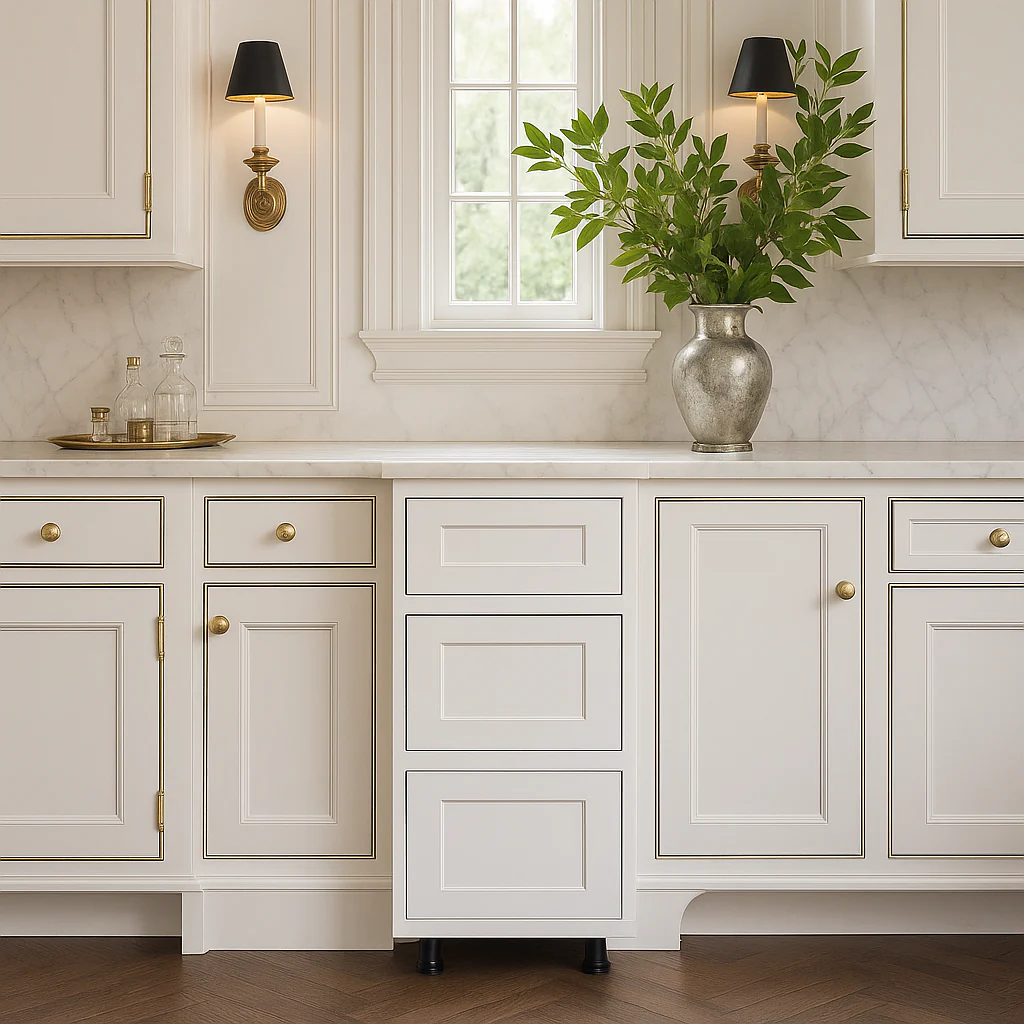 Cambridge Everest 30 in. Shaker Drawer Base Kitchen Cabinet in White - Image 4