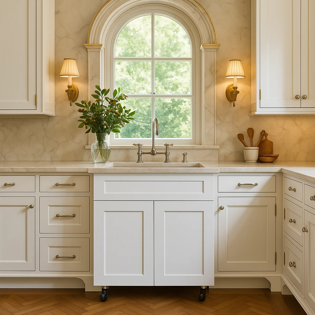 Cambridge Everest 30 in. Shaker Sink Base Kitchen Cabinet in White - Image 4