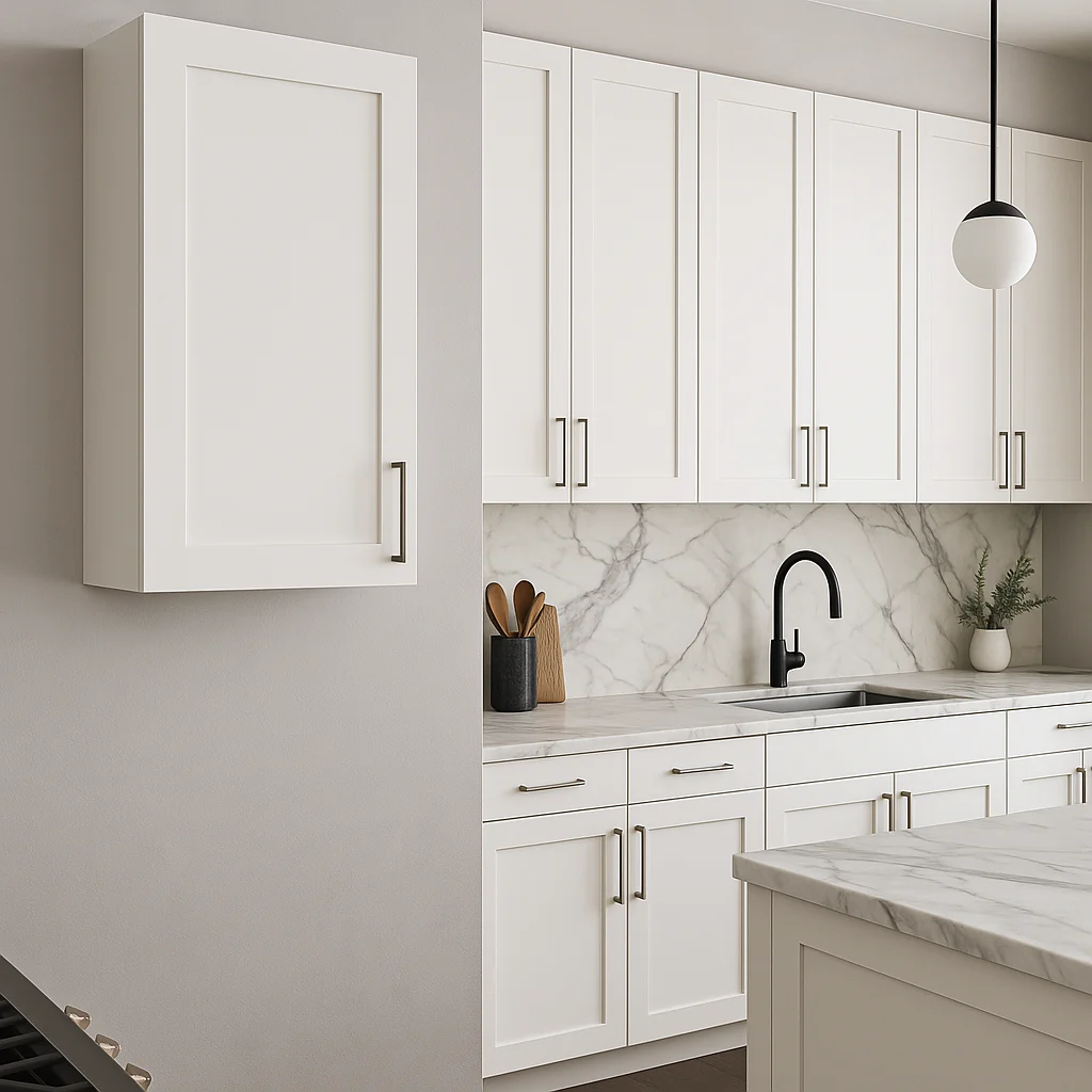 Cambridge Everest Ready-to-Assemble Shaker Wall Kitchen Cabinet, White, 9x12x36 in. - Image 4