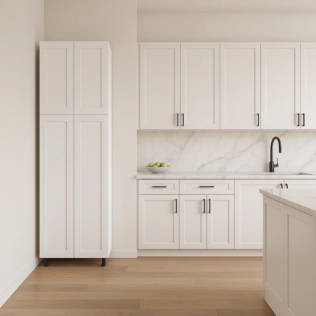 Cambridge Everest Shaker Pantry Kitchen Cabinet, 24x24x84, White - Image 2