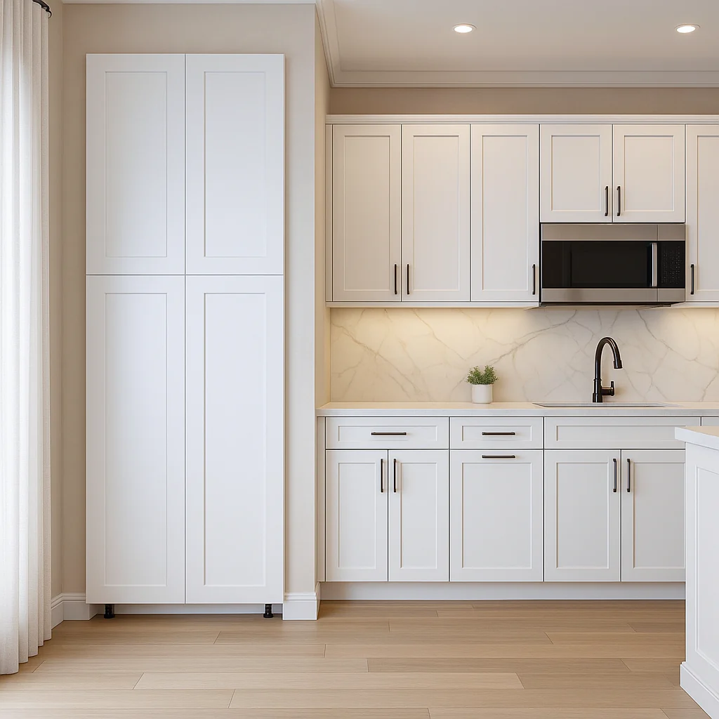 Cambridge Everest Shaker Pantry Kitchen Cabinet, 24x24x84, White - Image 3