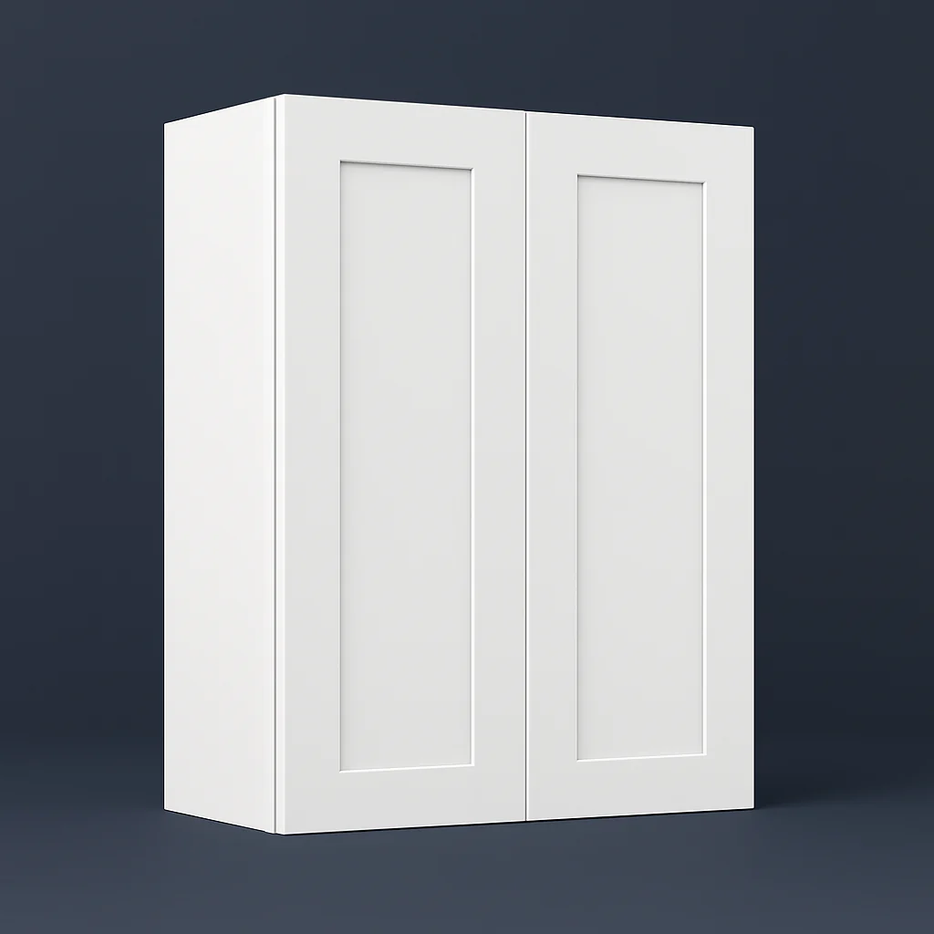 Cambridge Everest Shaker Wall Kitchen Cabinet, 27x12x36, White