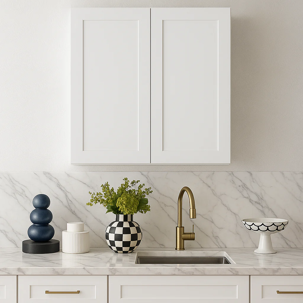 Cambridge Everest Shaker Wall Kitchen Cabinet, 33x12x30, White - Image 3