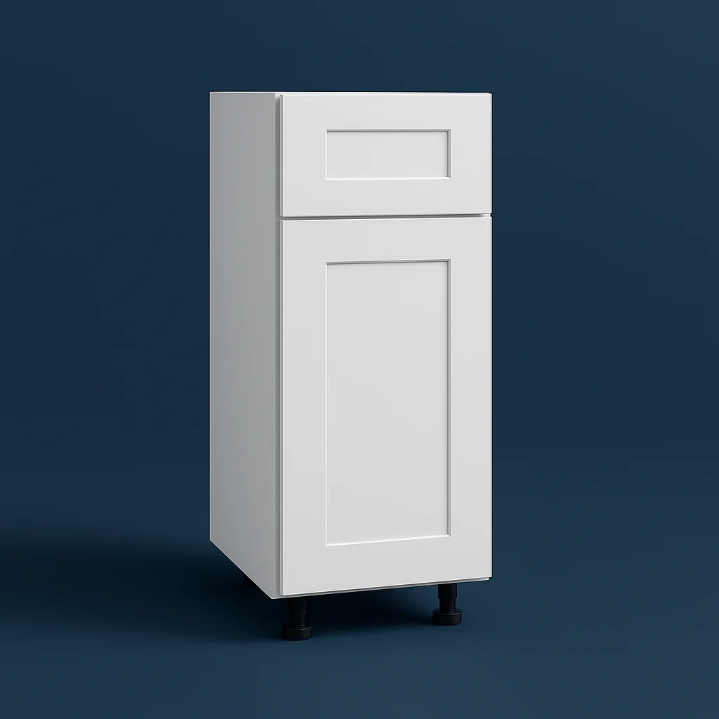 Cambridge Everest White Shaker Base Kitchen Cabinet, Ready to Assemble