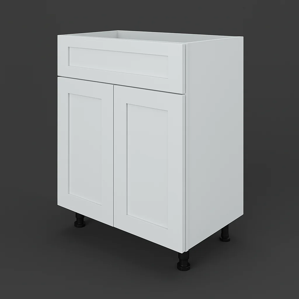 Cambridge Everest White Shaker Base Kitchen Cabinet, Ready to Assemble