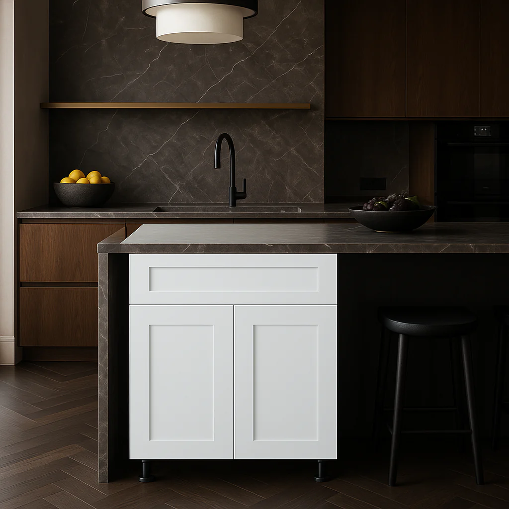 Cambridge Everest White Shaker Base Kitchen Cabinet, Ready to Assemble, 33 in. W x 24 in. D x 34.5 in. H - Image 4