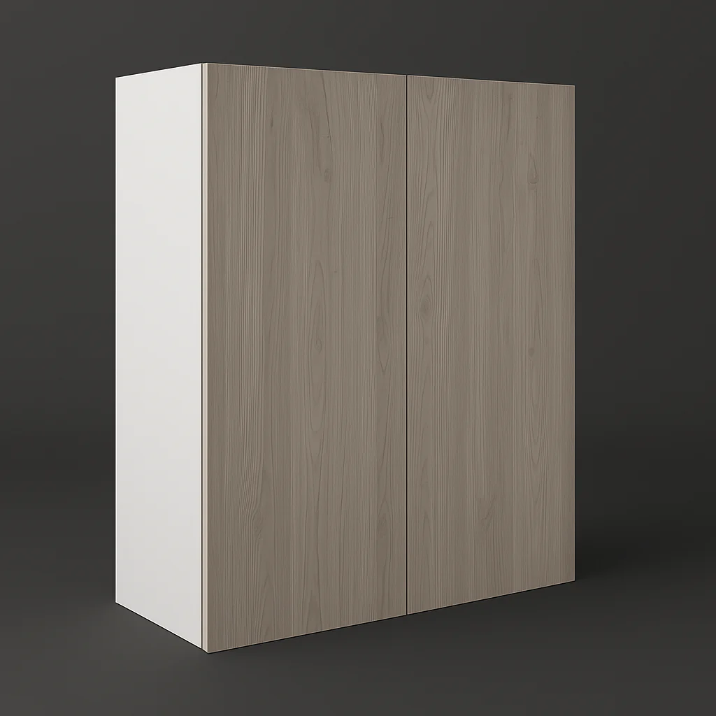 Cambridge Grey Nordic Wall Kitchen Cabinet - Quick Assemble, Modern Style