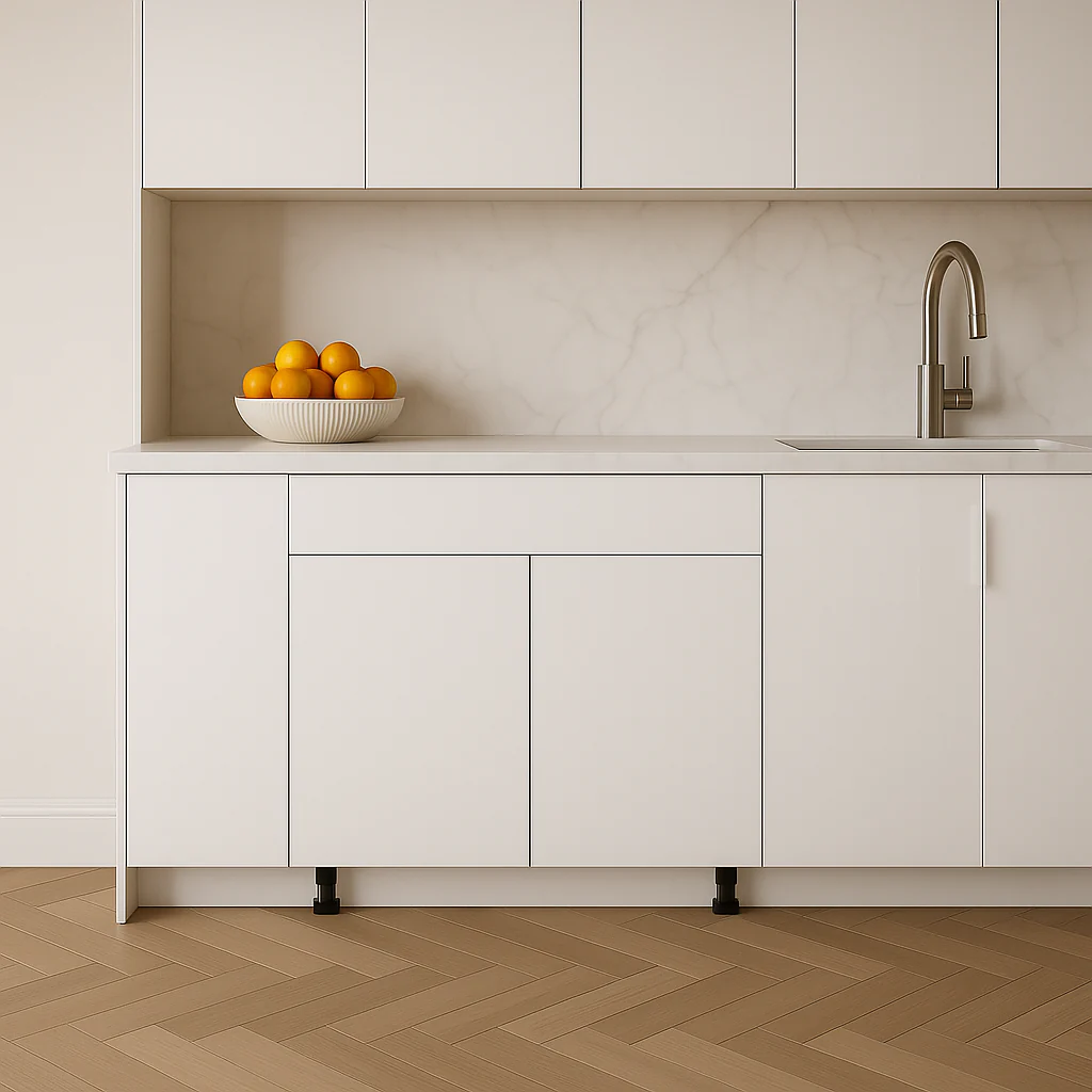 Cambridge Radiance 36 in. Ready to Assemble Slab Base Kitchen Cabinet in White Gloss - Image 4
