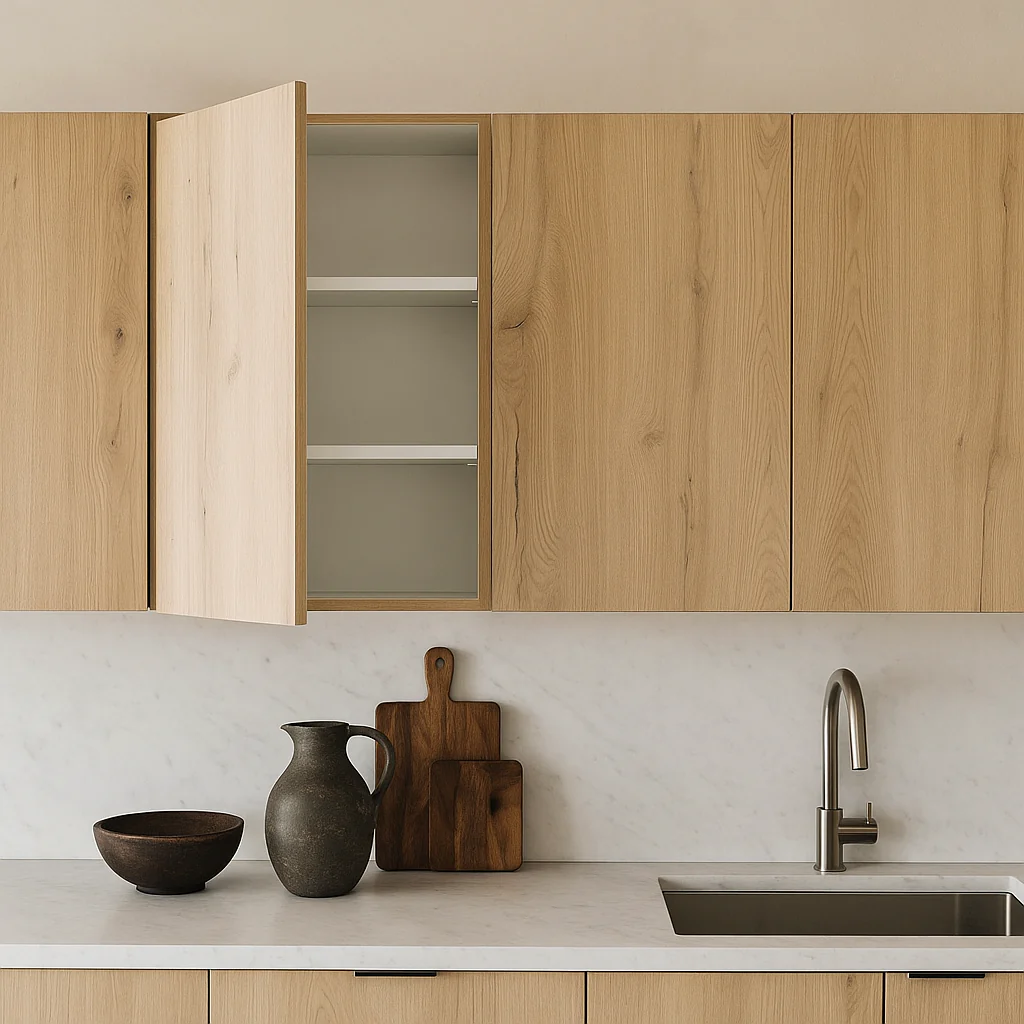 Cambridge Radiance Light Oak Slab Wall Kitchen Cabinet - 24x12x30 in. - Image 2