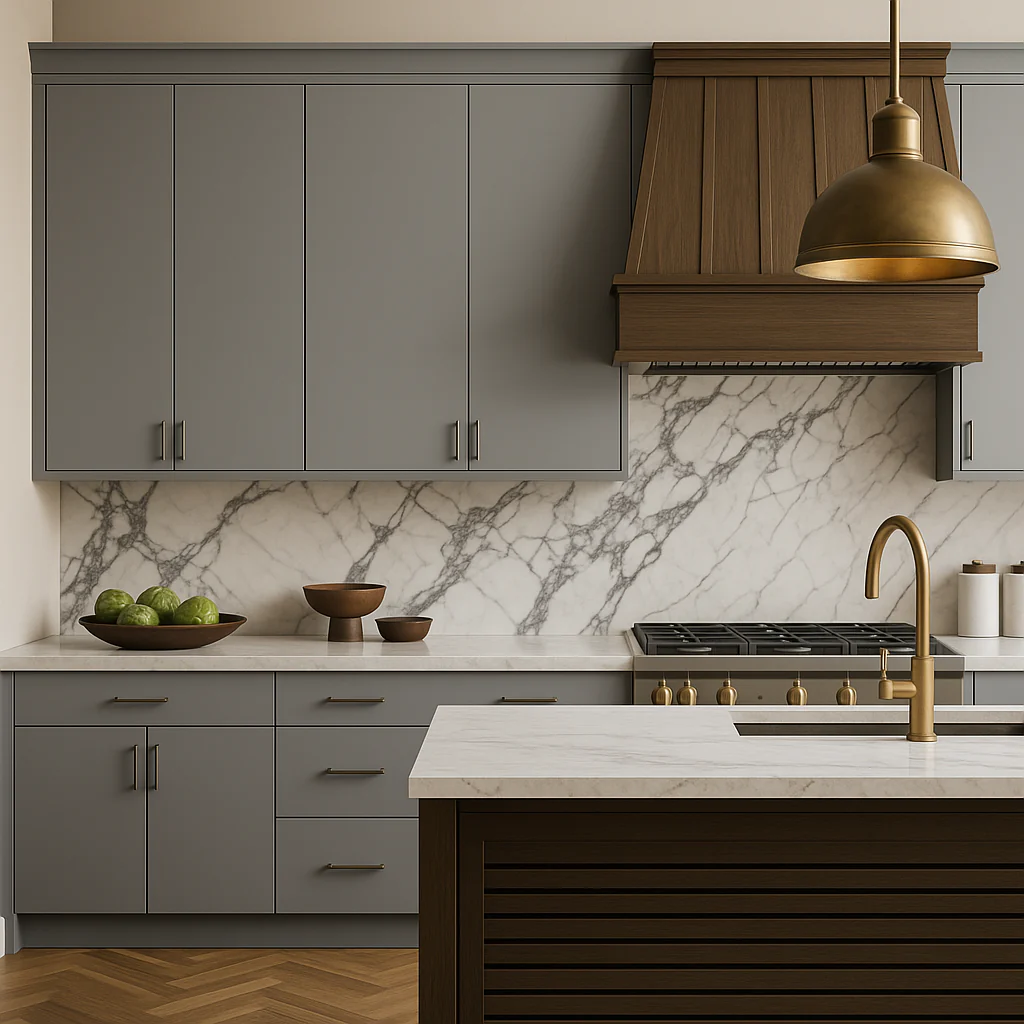 Cambridge Radiance Matte Grey Slab Wall Kitchen Cabinet - 30 in. W x 12 in. D x 30 in. H - Image 4
