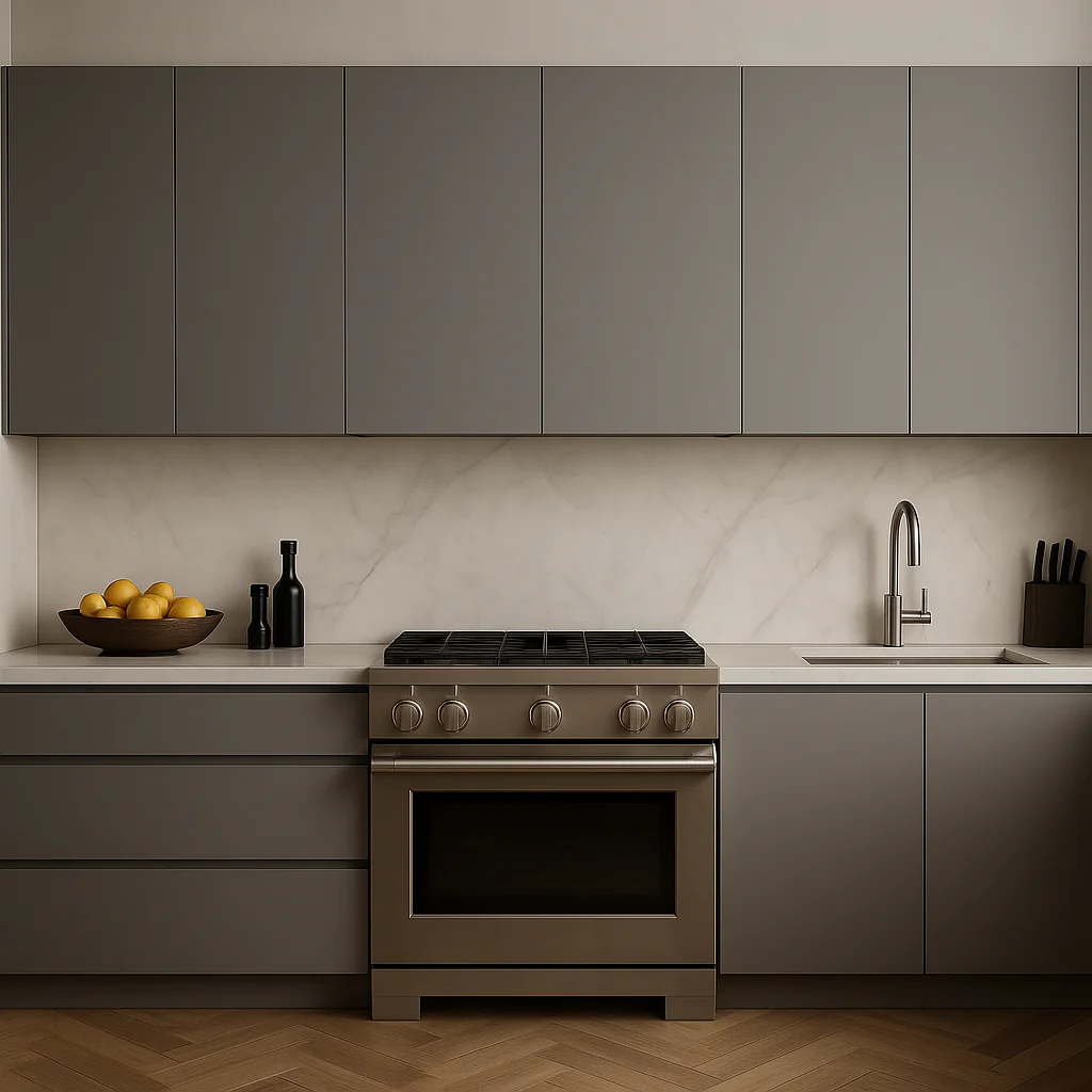 Cambridge Radiance Matte Grey Slab Wall Kitchen Cabinet - 36 in. W x 12 in. D x 36 in. H - Image 3