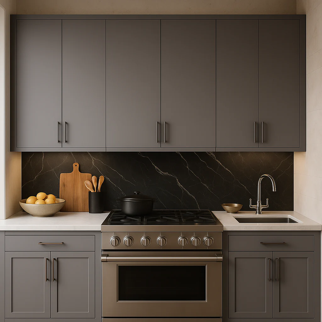 Cambridge Radiance Matte Grey Slab Wall Kitchen Cabinet - 36 in. W x 12 in. D x 36 in. H - Image 4