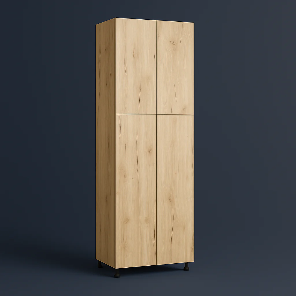 Cambridge Radiance Ready-to-Assemble Slab Pantry Kitchen Cabinet, Light Oak, 30x24x84 in.