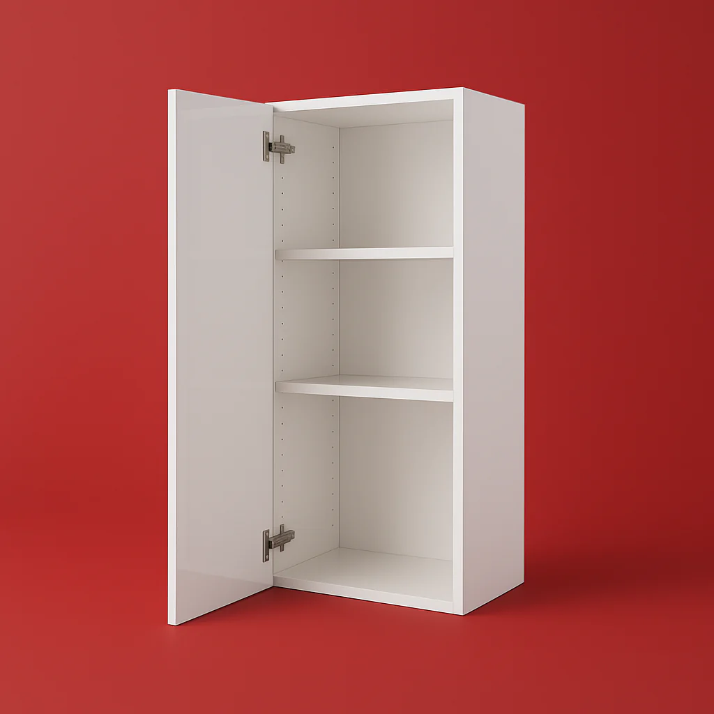Cambridge Radiance Ready-to-Assemble Slab Wall Kitchen Cabinet in White Gloss