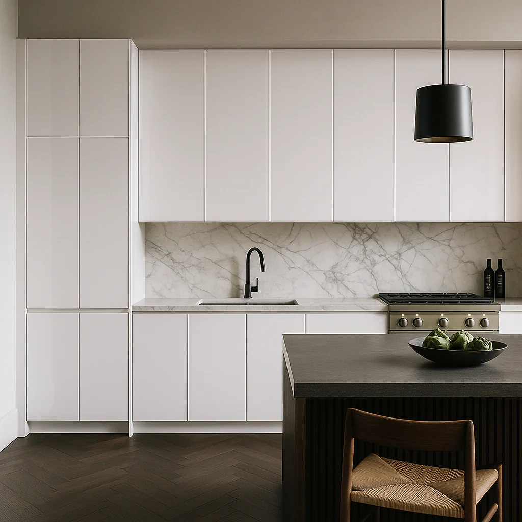 Cambridge Radiance Ready-to-Assemble Slab Wall Kitchen Cabinet in White Gloss - Image 2